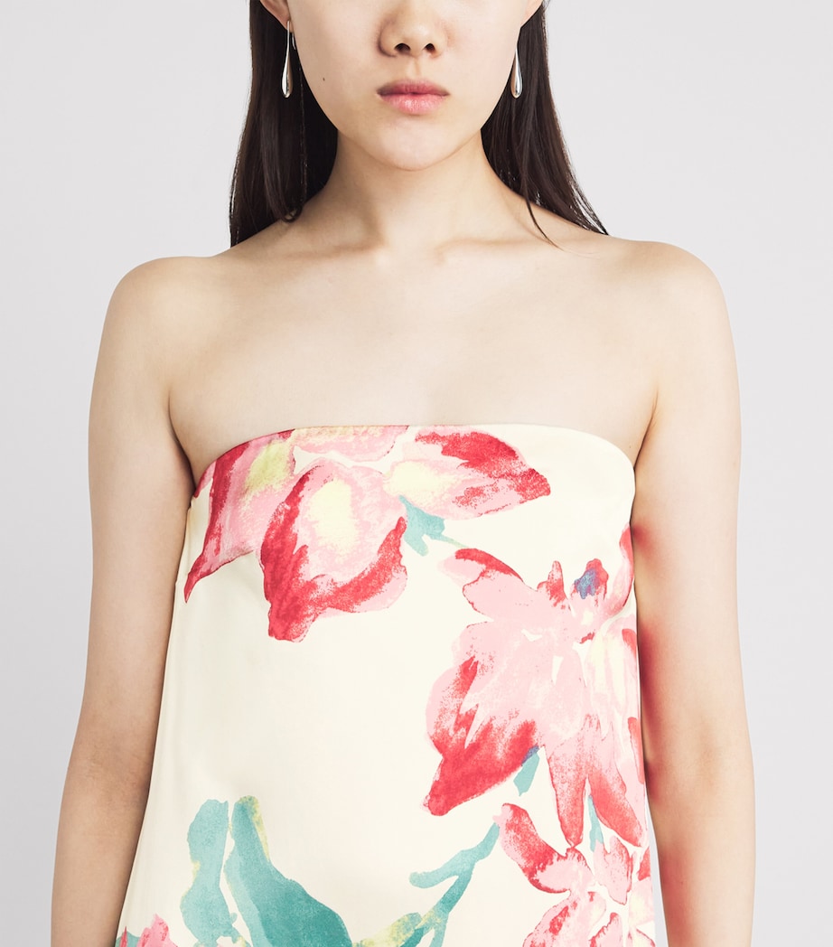 Rebecca Vallance Womens Silk Sunblush Bloom Maxi Dress Print Image 3