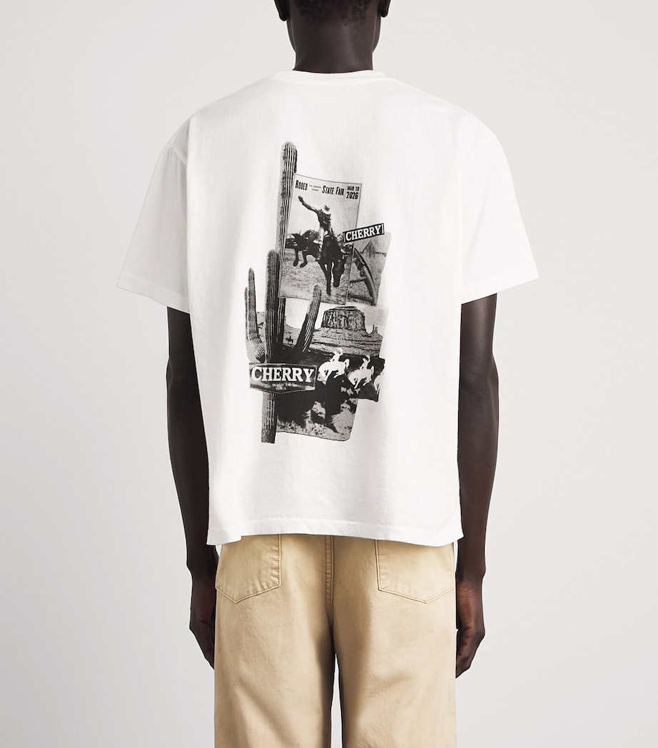 Cherry Los Angeles Mens Desert Boxy T-Shirt Vintage White Image 5