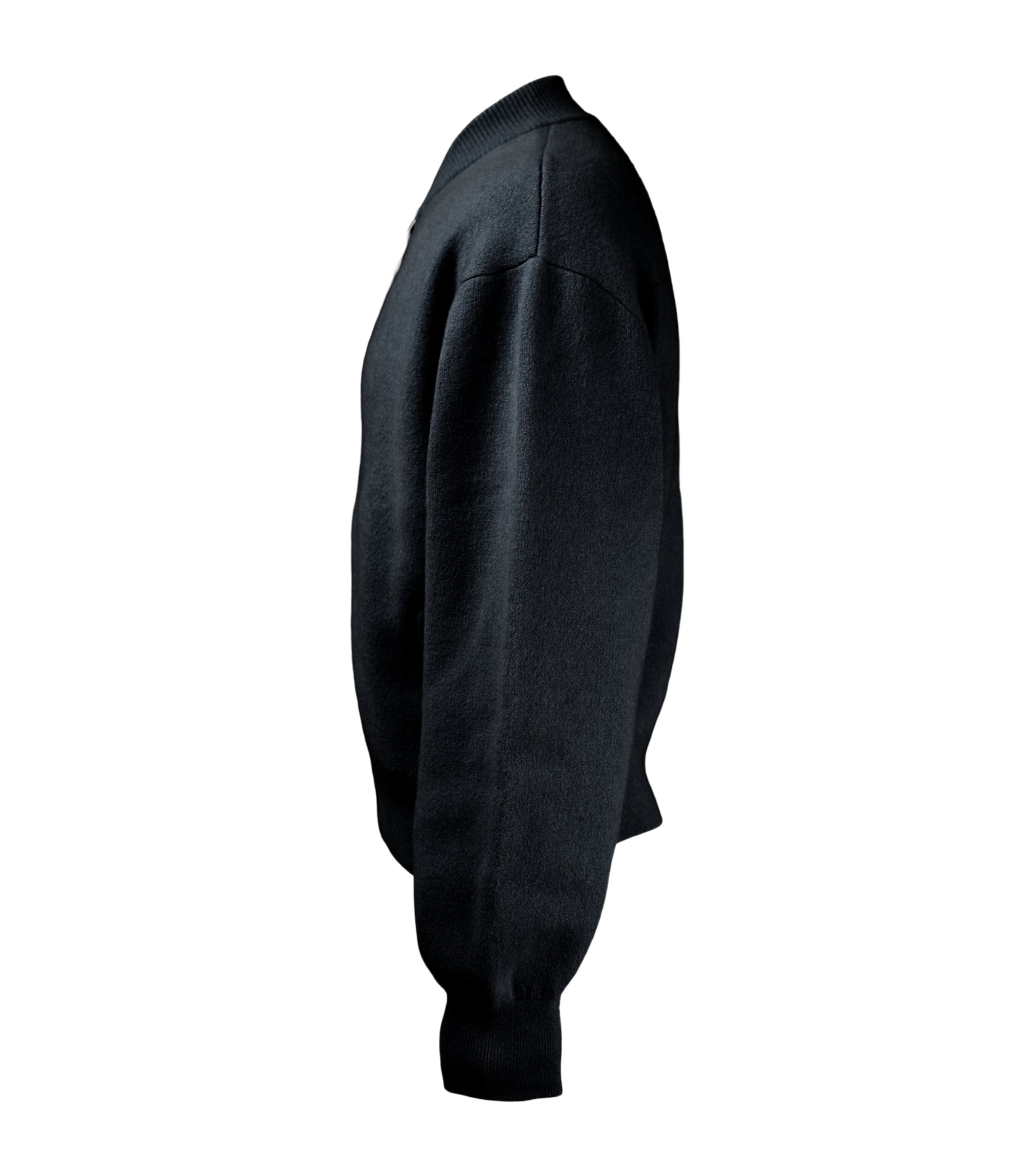 Alan Scott Mens Cashmere Bomber Jacket Black Image 3