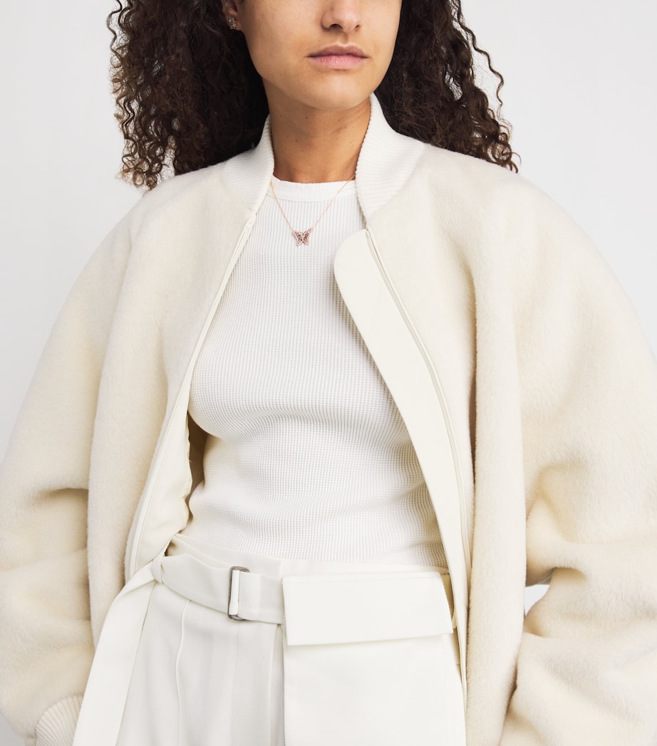 Rose Gold, Diamond and Sapphire Bold Butterfly Necklace 18K RG/P Image 2