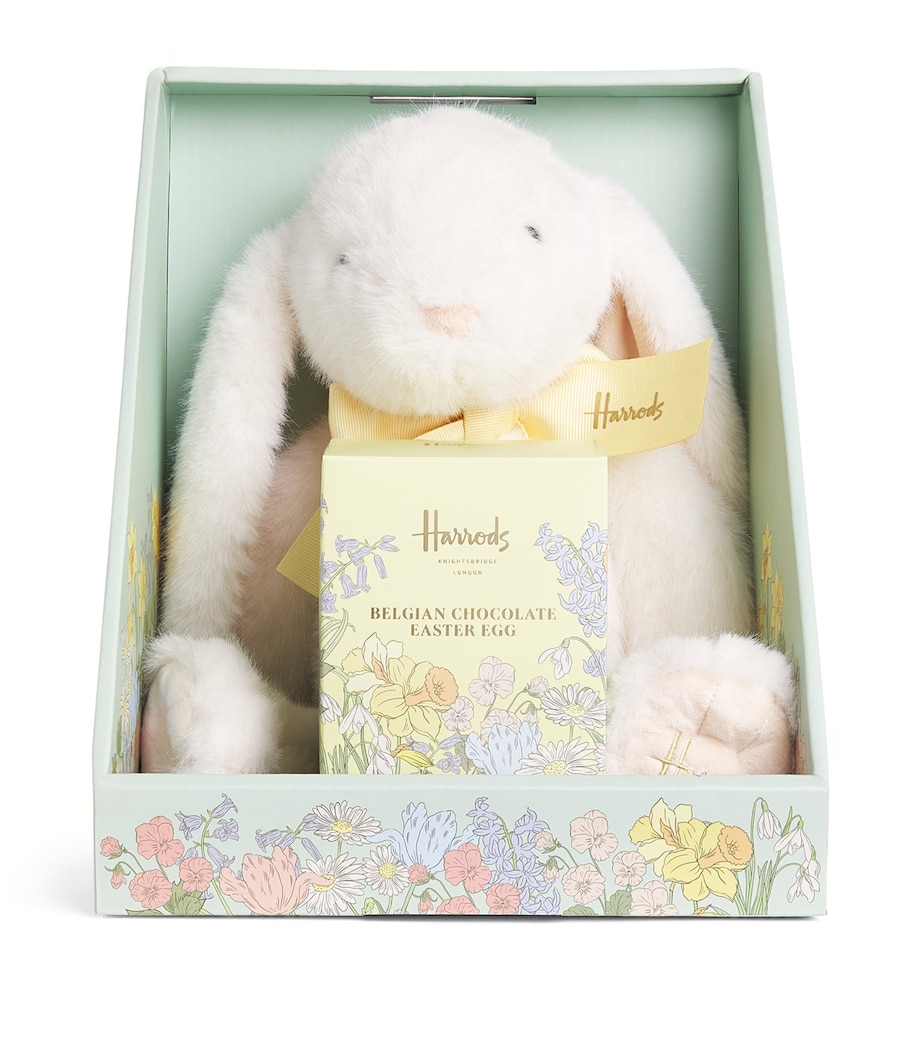 Harrods Plush White Bunny and Belgian Chocolate Easter Egg White Image 1