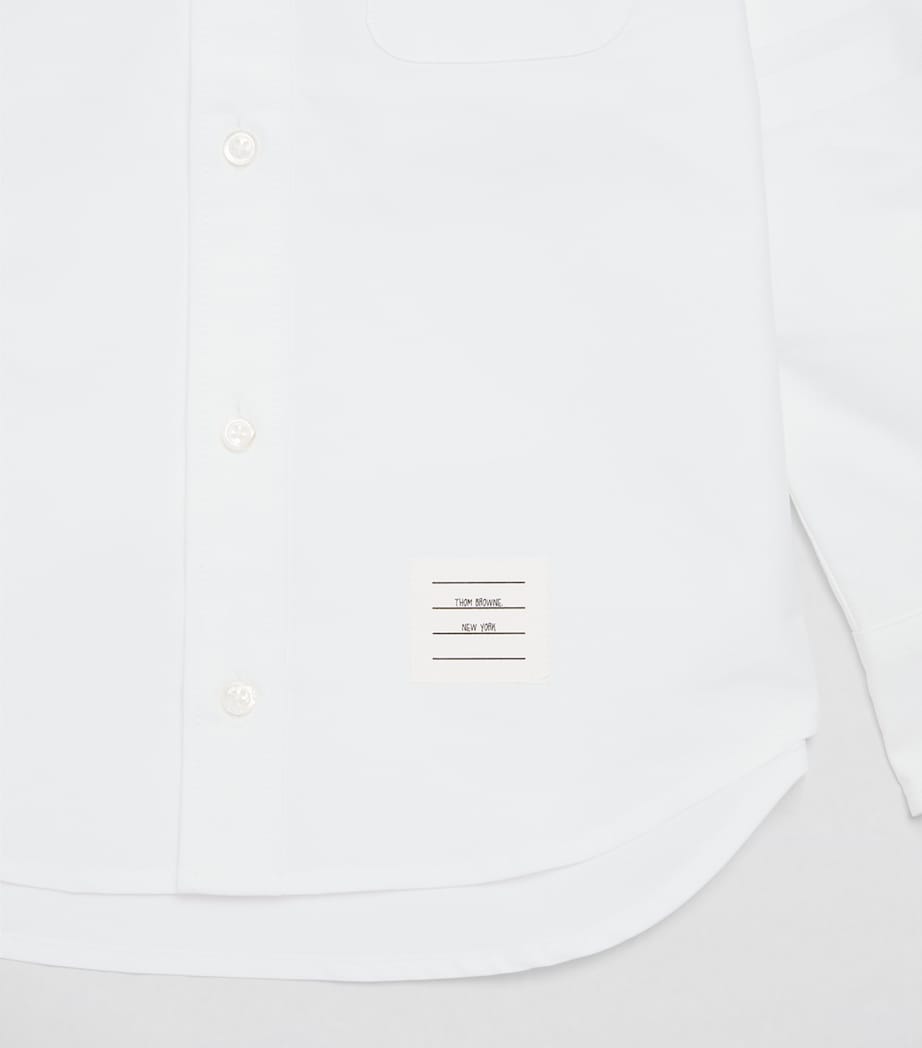 Thom Browne Kids 4-Bar Oxford Shirt (2-12 Years) White Image 4