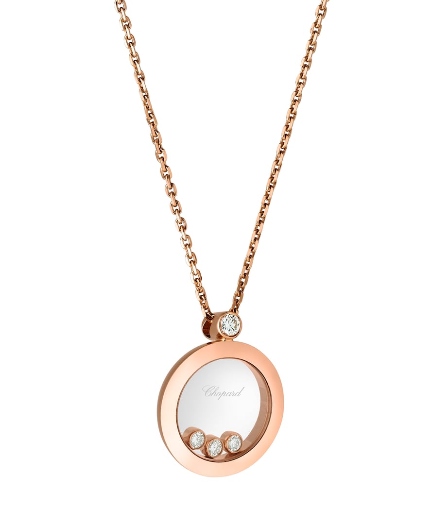 Rose Gold and Diamond Happy Diamonds Pendant 18K ROSE GOLD Image 2