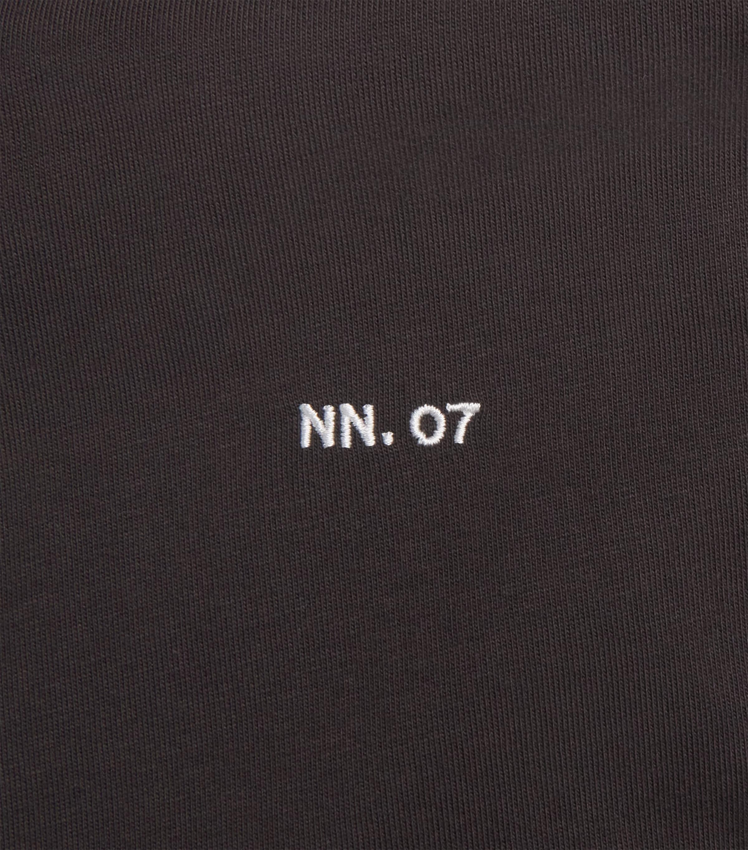 NN.07 Mens Pima Cotton Logo T-Shirt Deep Truffle Image 6