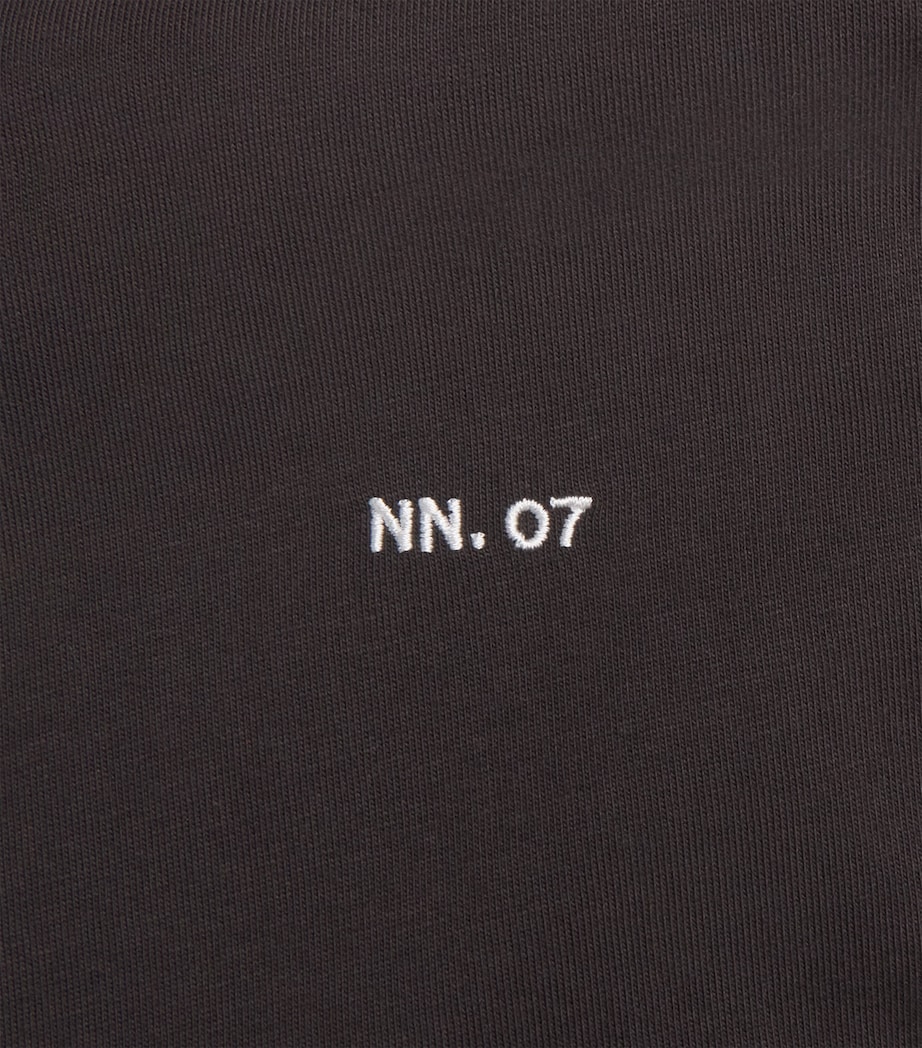NN.07 Mens Pima Cotton Logo T-Shirt Deep Truffle Image 6