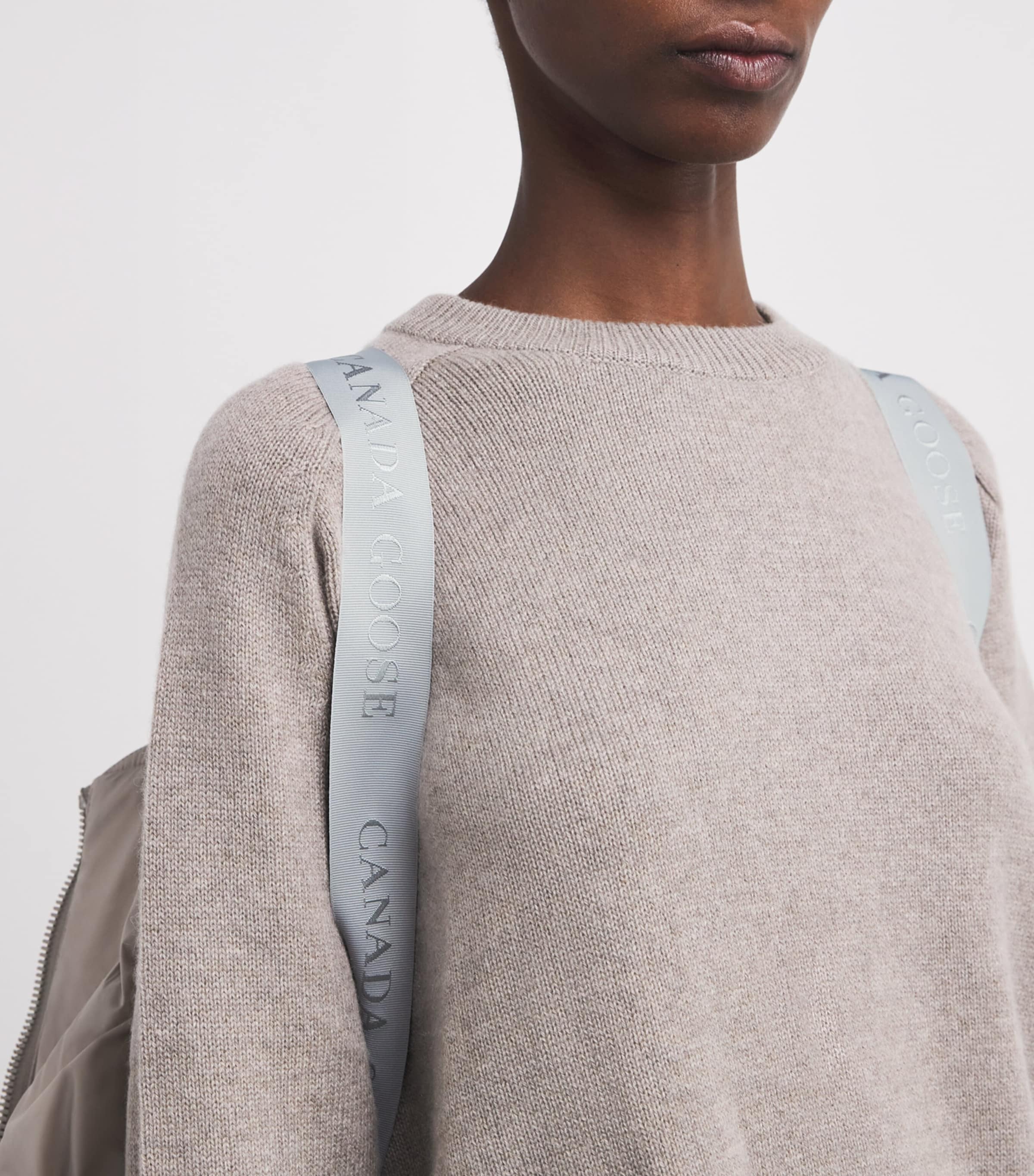 Down Elba Bomber Jacket LIMESTONE CALCAIRE Image 6