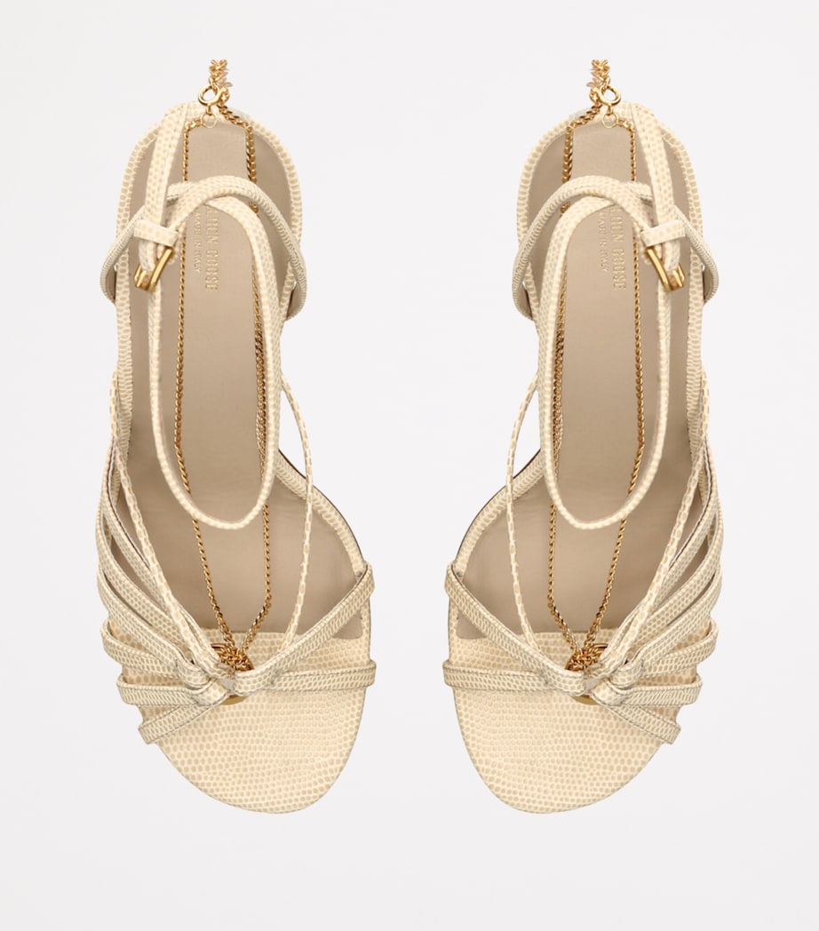 Leather Nico Heeled Sandals 90 CREAM COMB Image 4