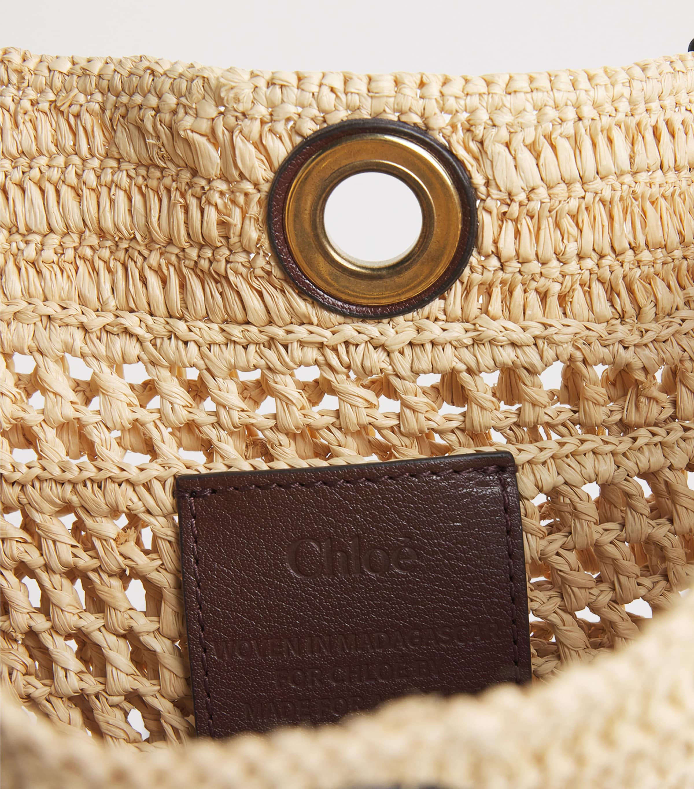 Chloé Small Raffia Iconic Double Carry Bag Hot Sand Image 4