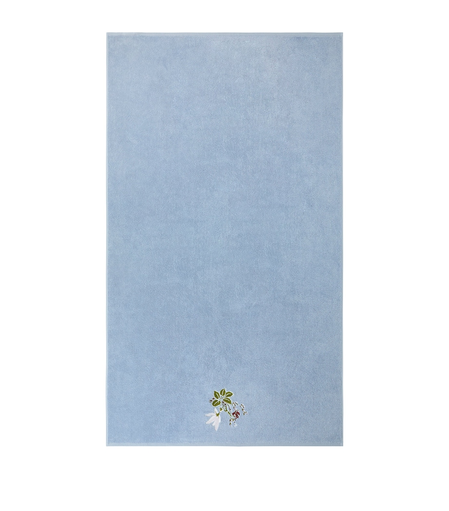 Yves Delorme Rameau Bath Sheet (92cm x 160cm) Blue Image 2
