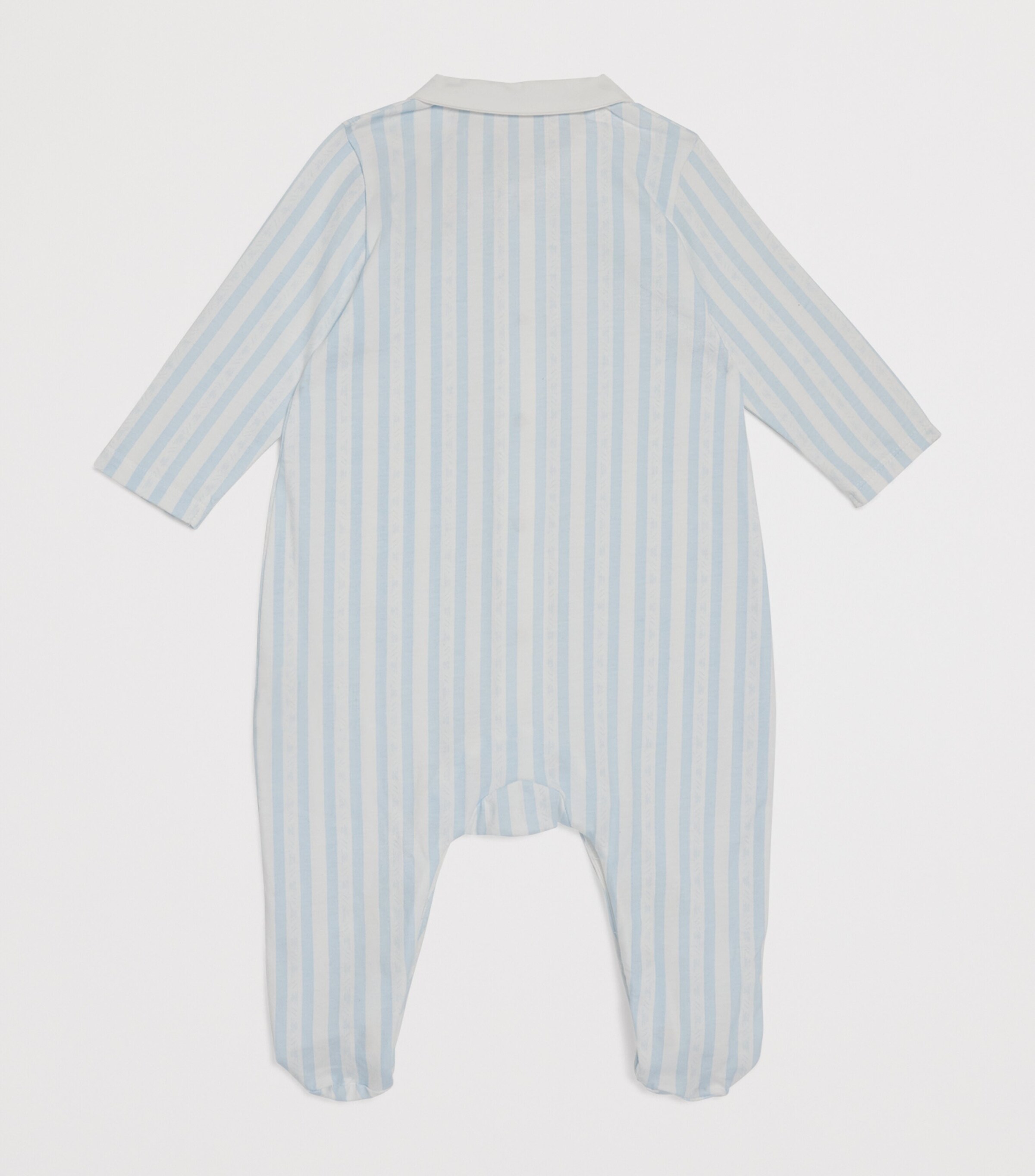 Tartine et Chocolat Cotton Stripe All-In-One (0-24 Months) Bleu Ciel Image 2