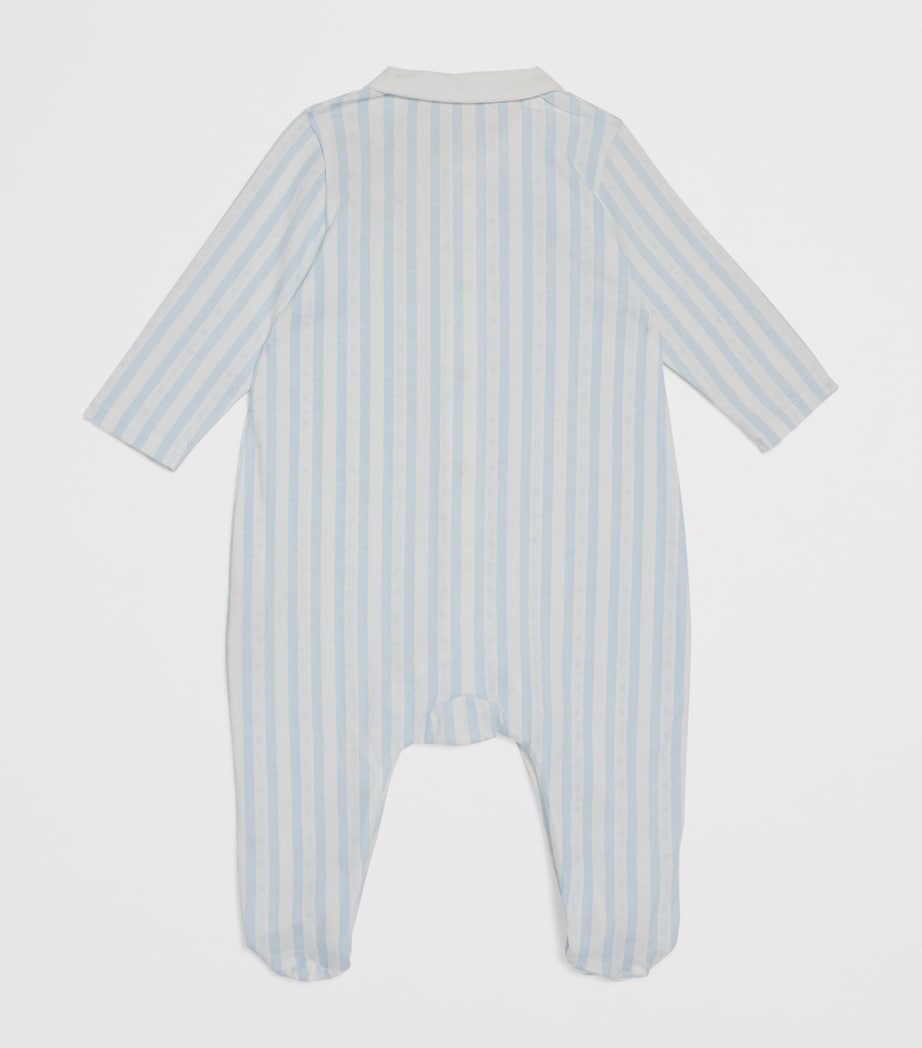 Tartine et Chocolat Cotton Stripe All-In-One (0-24 Months) Bleu Ciel Image 2