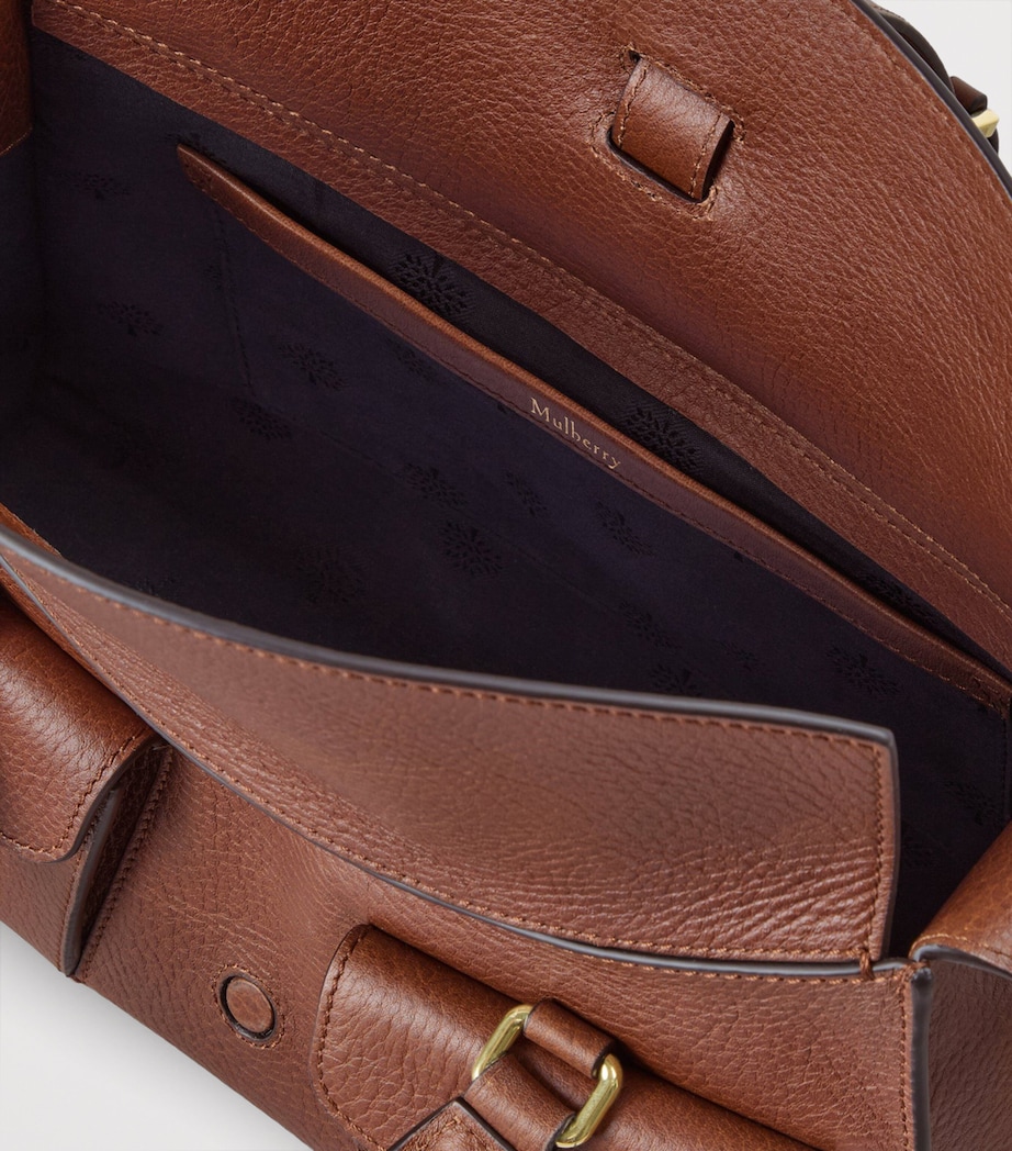 Small Leather Roxanne Top-Handle Bag OAK Image 6