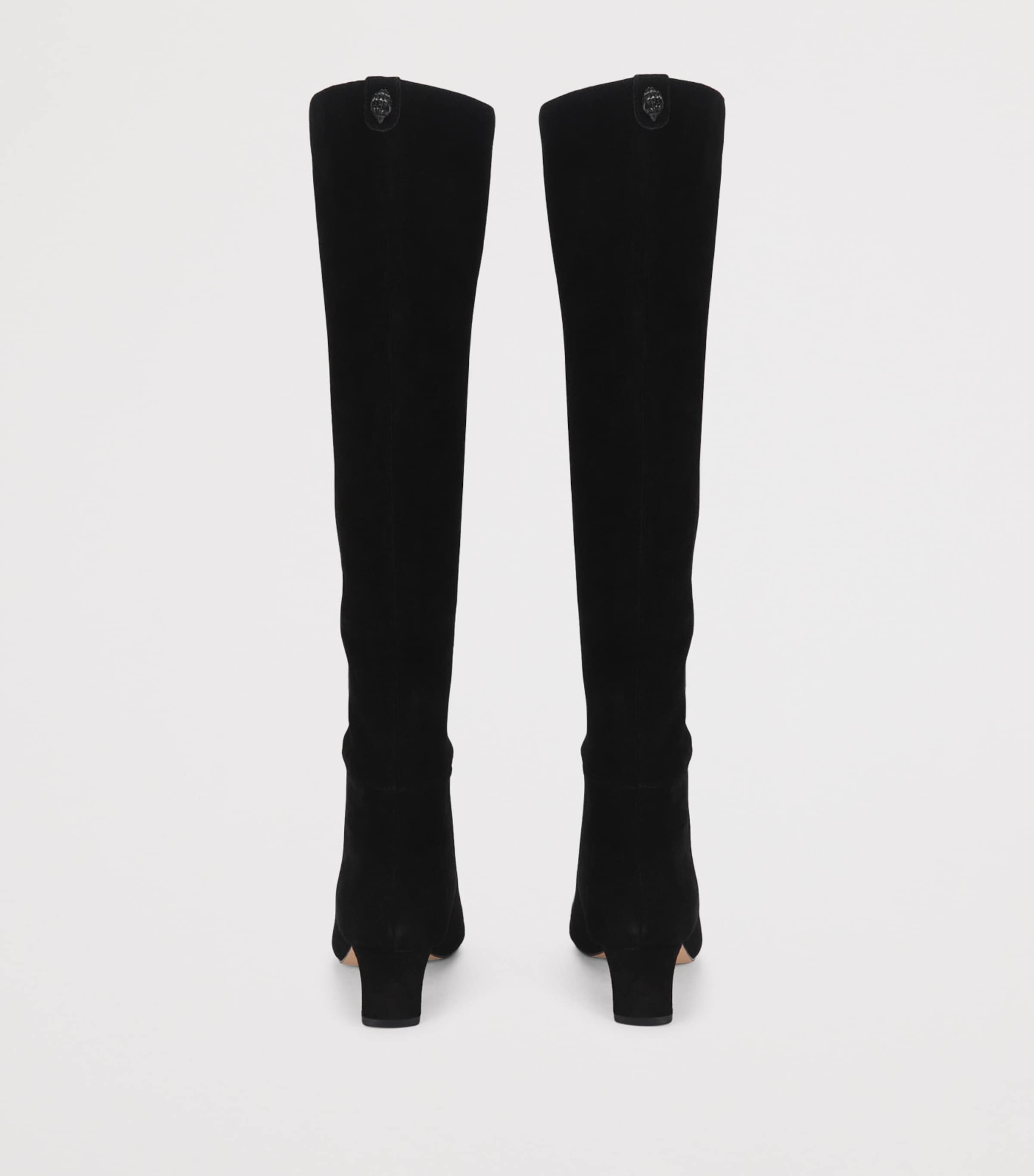 Kurt Geiger London Suede Ascot Knee-High Boots Black Image 3