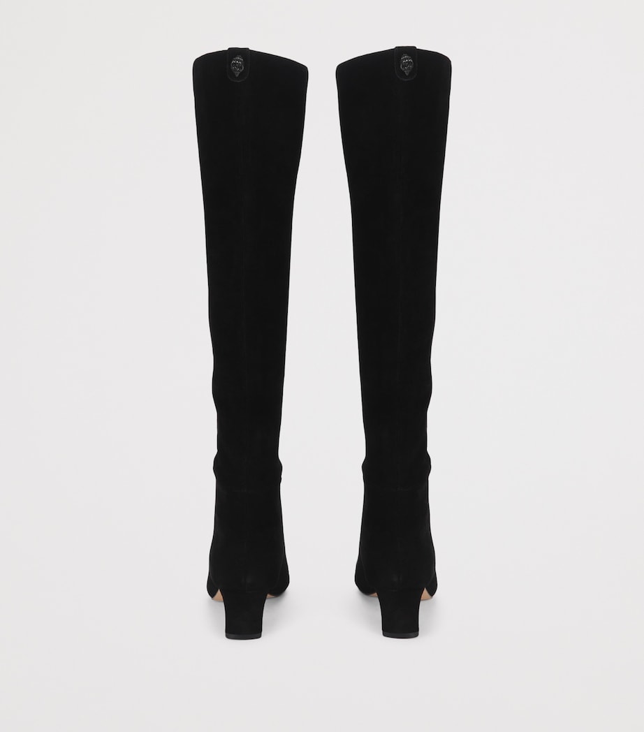 Kurt Geiger London Suede Ascot Knee-High Boots Black Image 3