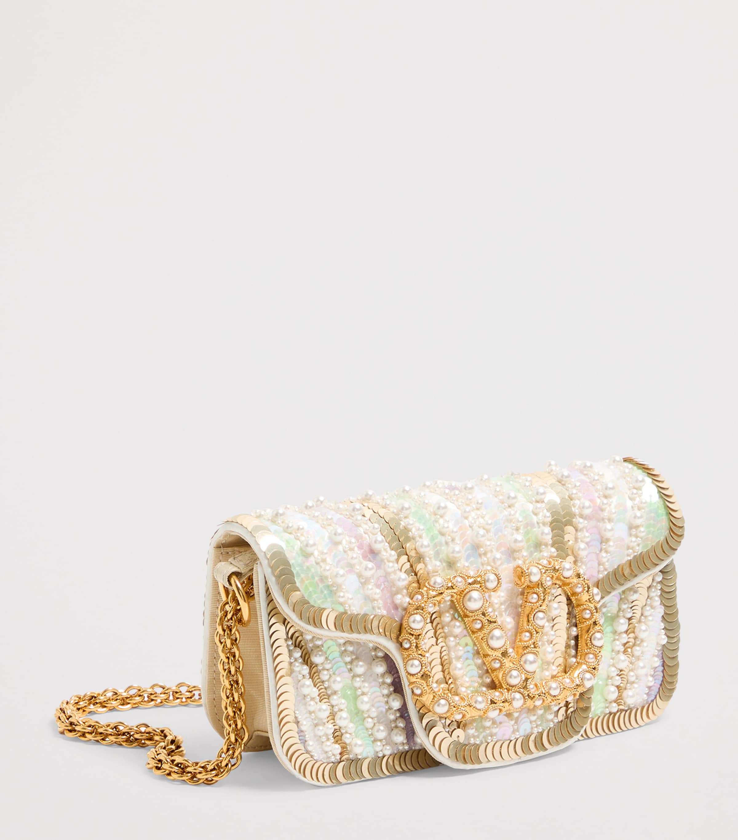 Valentino Garavani Small Embellished Locò Shoulder Bag Image 3