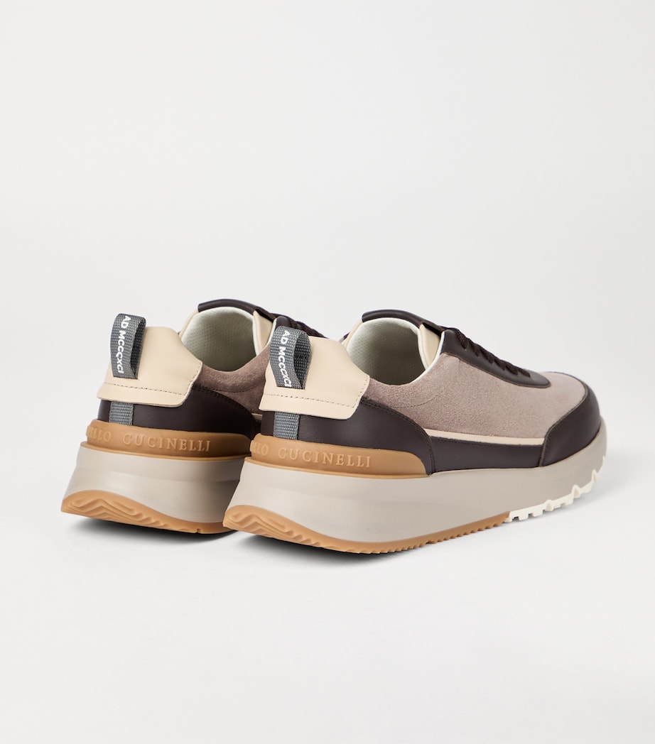 Suede-Calfskin Runner Sneaker CEA44 Image 3