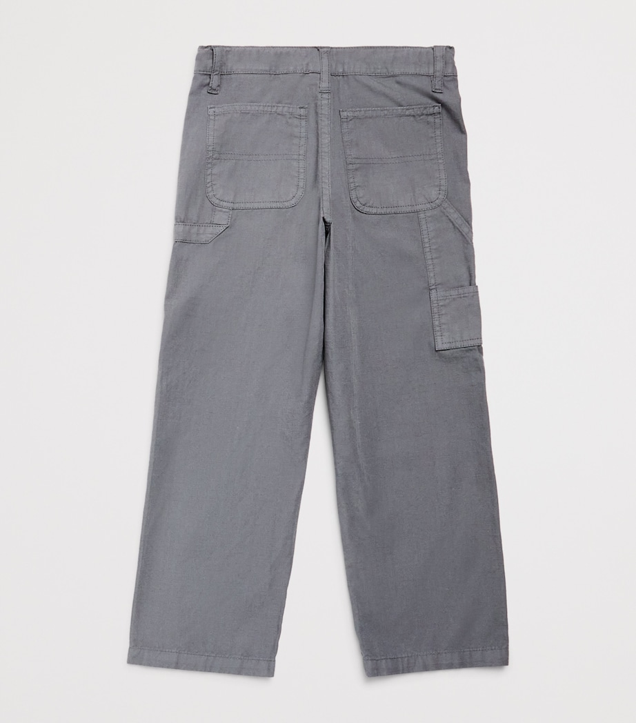 Off-White Kids Dyed Worker Cargo Trousers (4-12+ Years) Gry Lght Gry Image 2