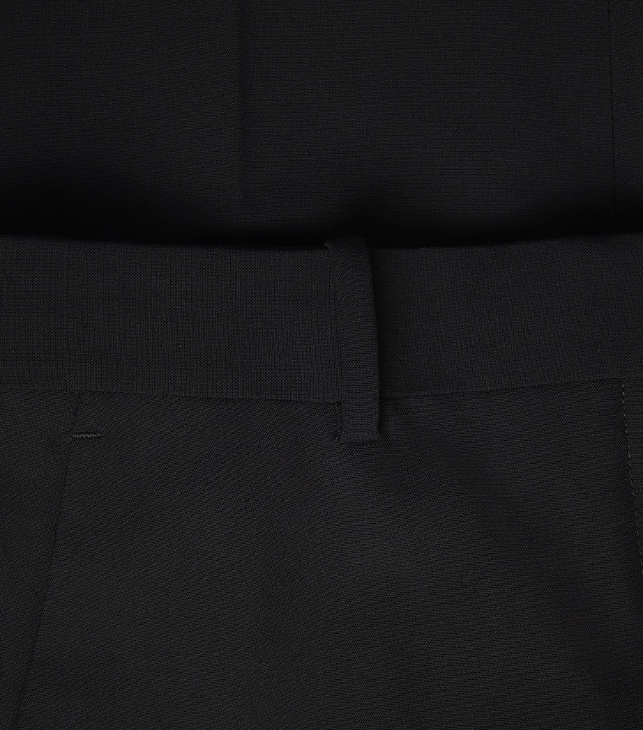 Theory Womens Stretch-Wool Cropped Treeca Trousers Black Image 6