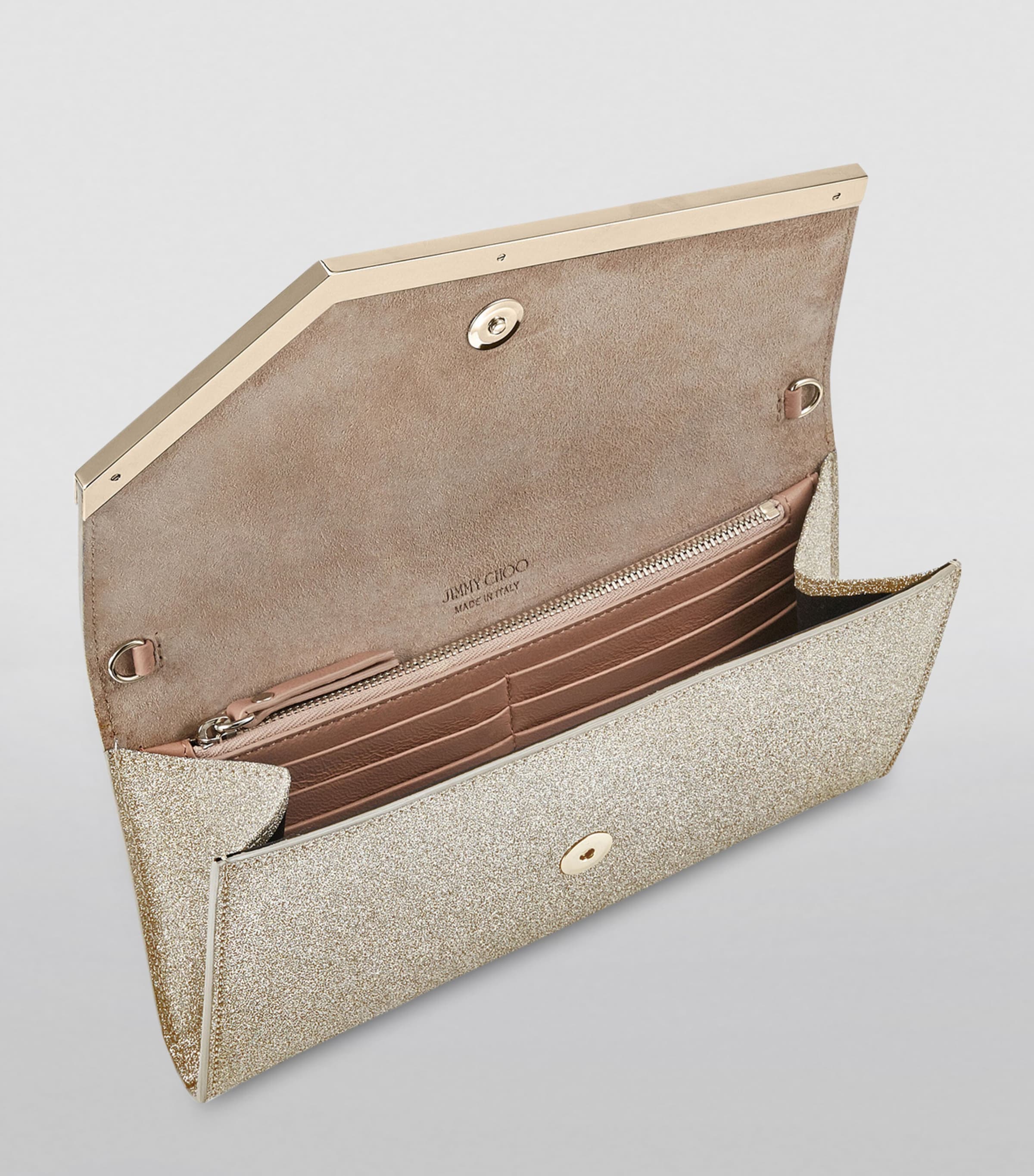 Glitter Emmie Clutch Bag PLATINUM ICE Image 3