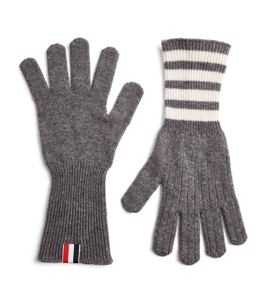 Cashmere 4-Bar Gloves MED GREY Image 1