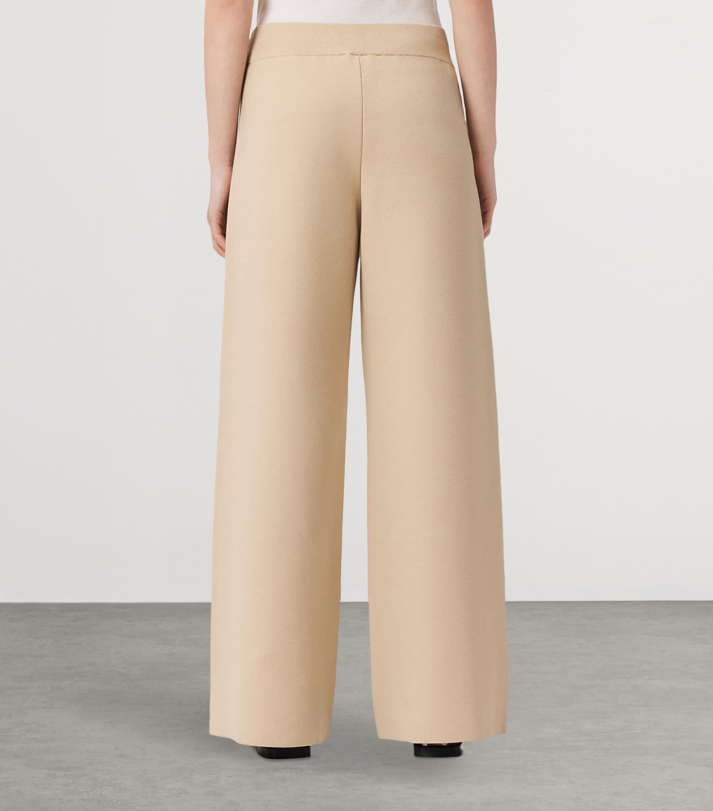AllSaints Womens Sonny Straight Sweatpants Pebble White Image 4