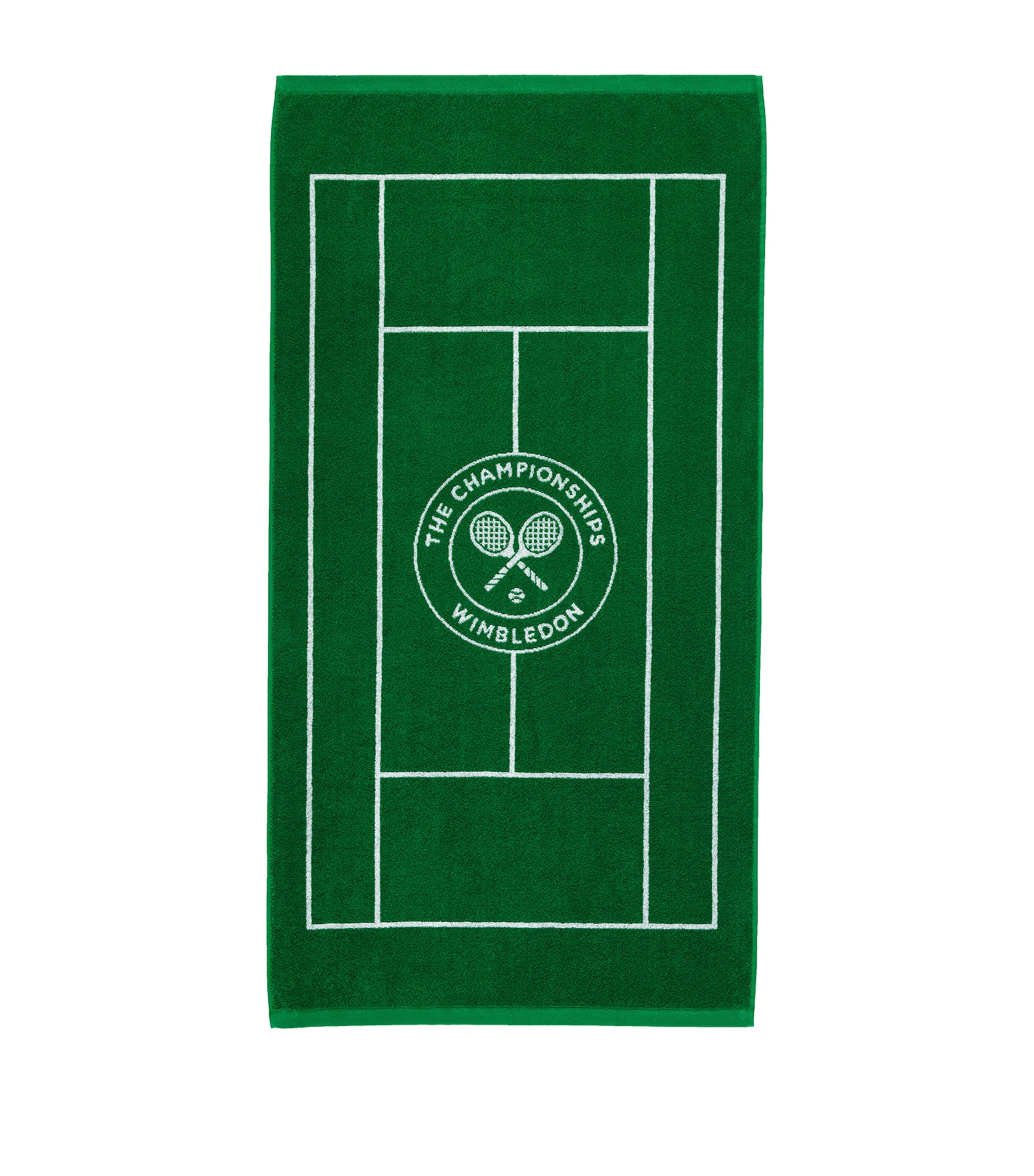 x Wimbledon Tennis Court Bath Towel (70cm x 133cm) GREEN Image 1