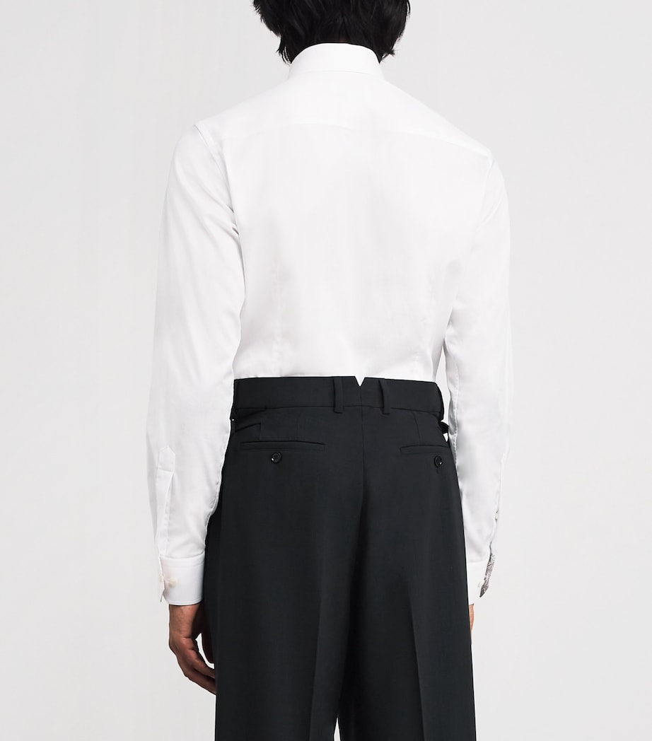 Cotton Paisley-Collar Contemporary-Fit Shirt WHITE Image 4