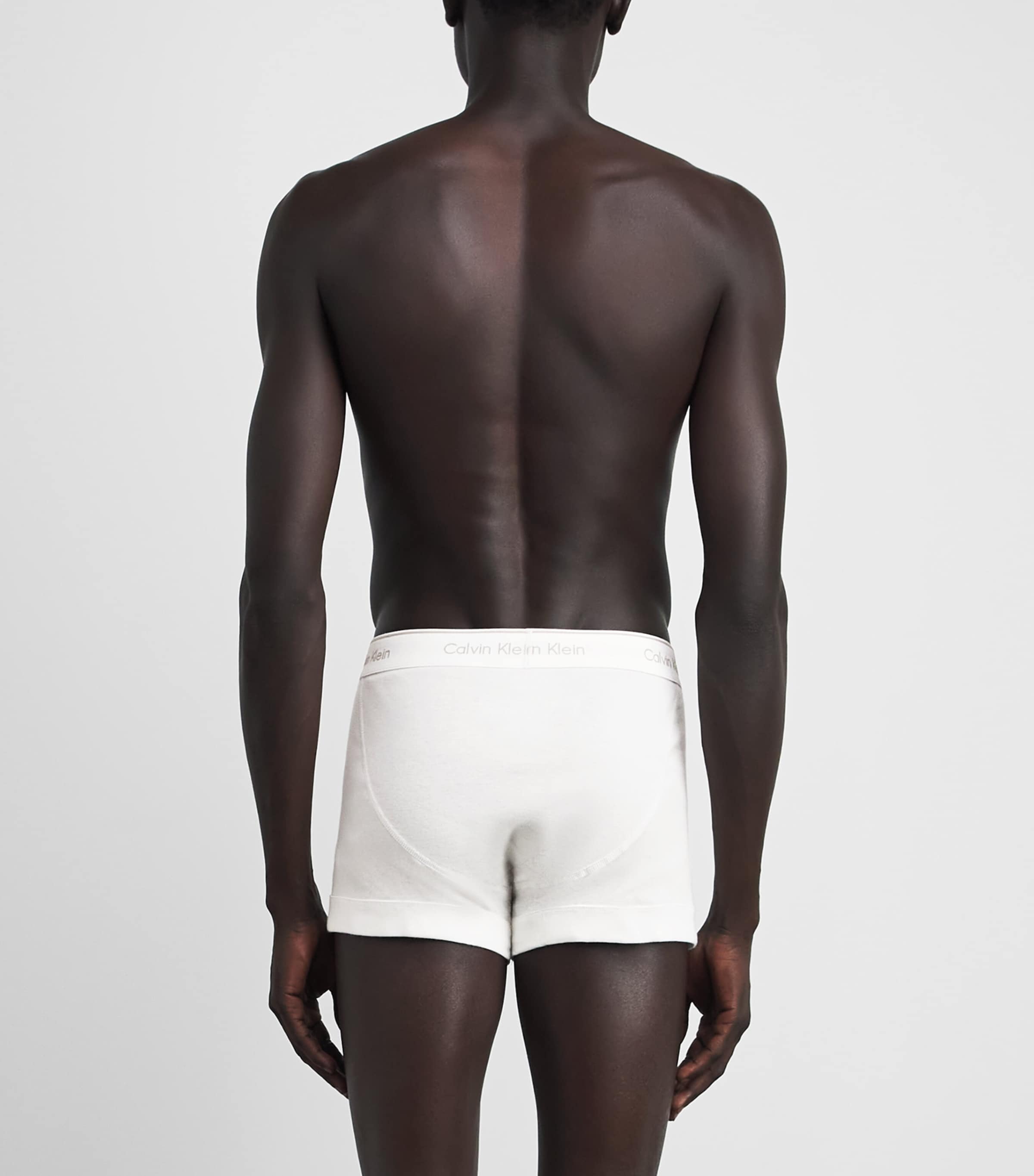 Calvin Klein Mens Cotton Trunks (Pack of 3) Black/grey Heat Image 3