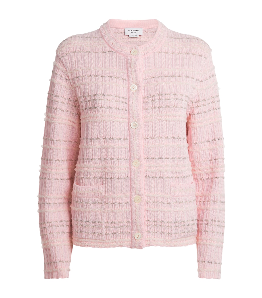 Tweed Jacquard Cardigan LIGHT PINK Image 1