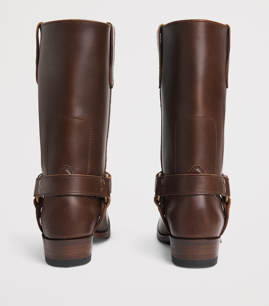 Leather Harness Western Boots BIRCH Image 3