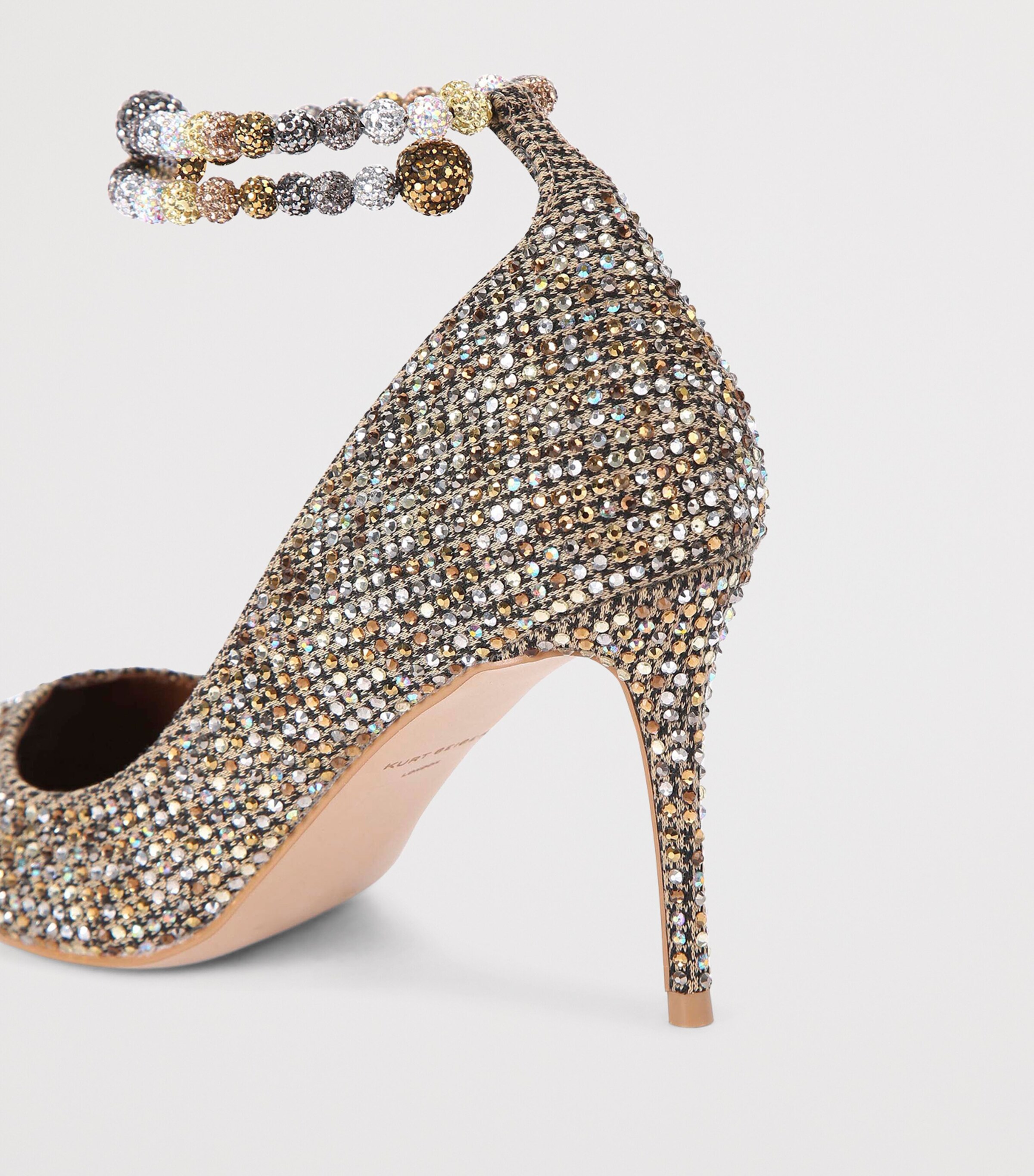 Kurt Geiger London Embellished Belgravia Jewel Pumps Beige Comb Image 2