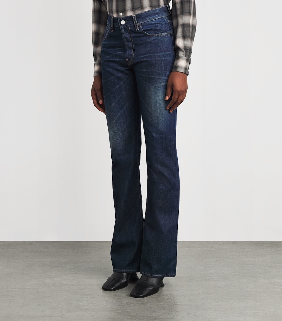 Acne Studios Womens 2009 Mid-Rise Straight Jeans Navy Blue Image 4