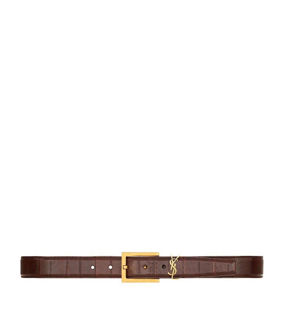 Saint Laurent Eeel Skin Cassandre Belt Image 1