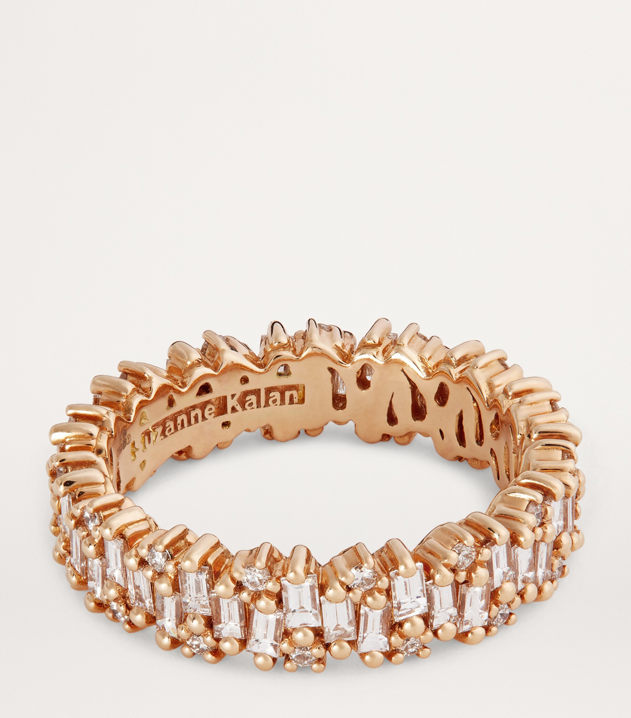 Rose Gold and Diamond Shimmer Eternity Ring 18K RG/WD Image 4