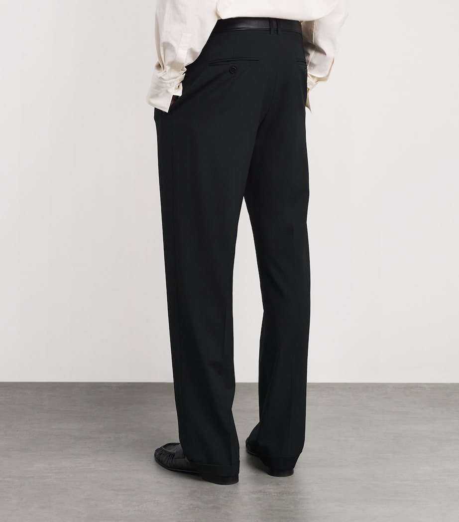 The Row Mens Tosca Wool Trousers Black Image 4