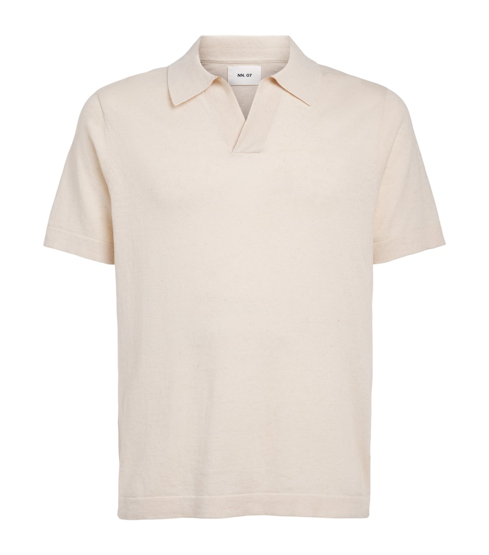 NN.07 Cotton-Linen Ryan Polo Shirt Oat