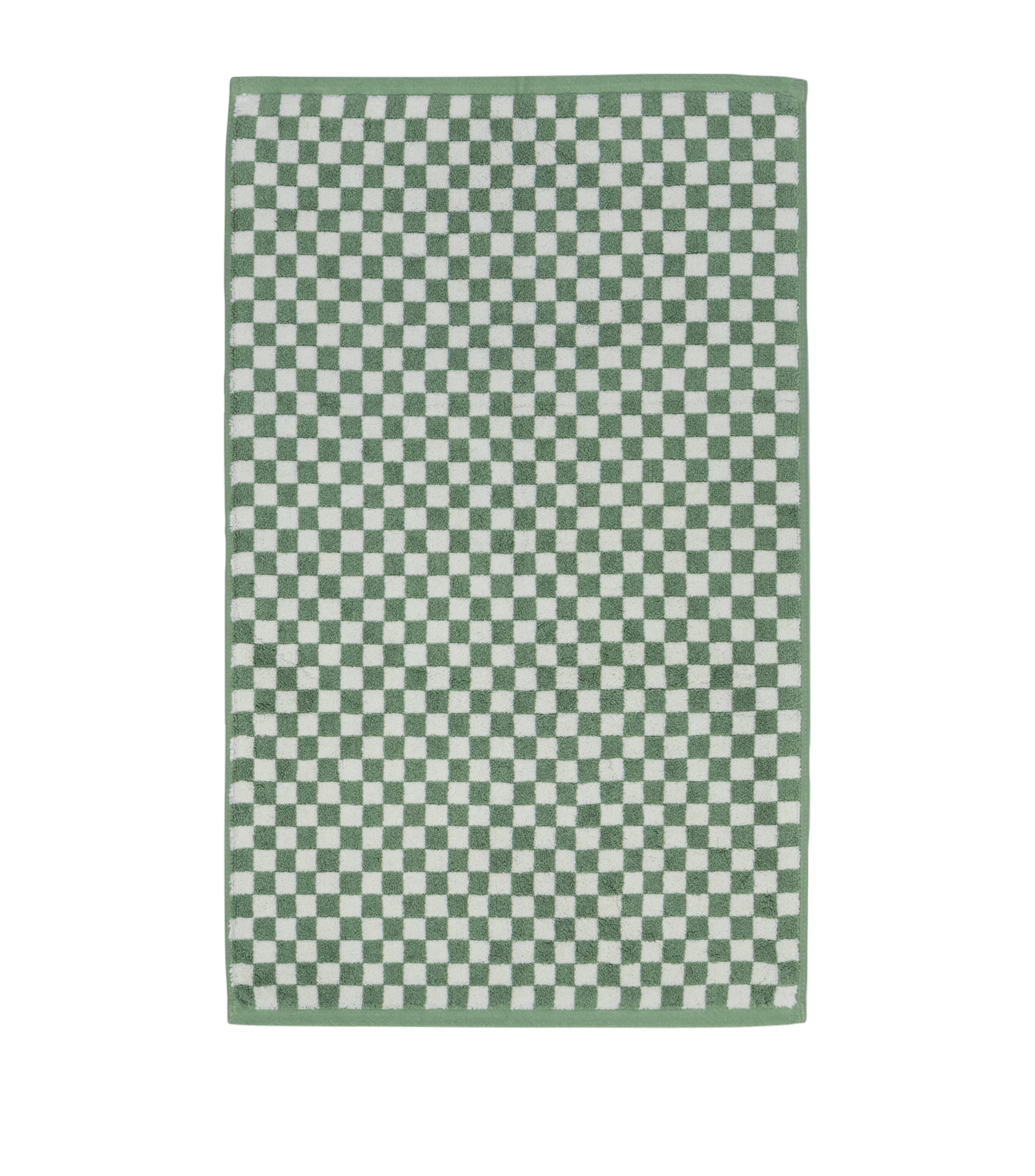 Check Beppu Bath Mat (50cm x 80cm) SAGE / CHALK Image 2