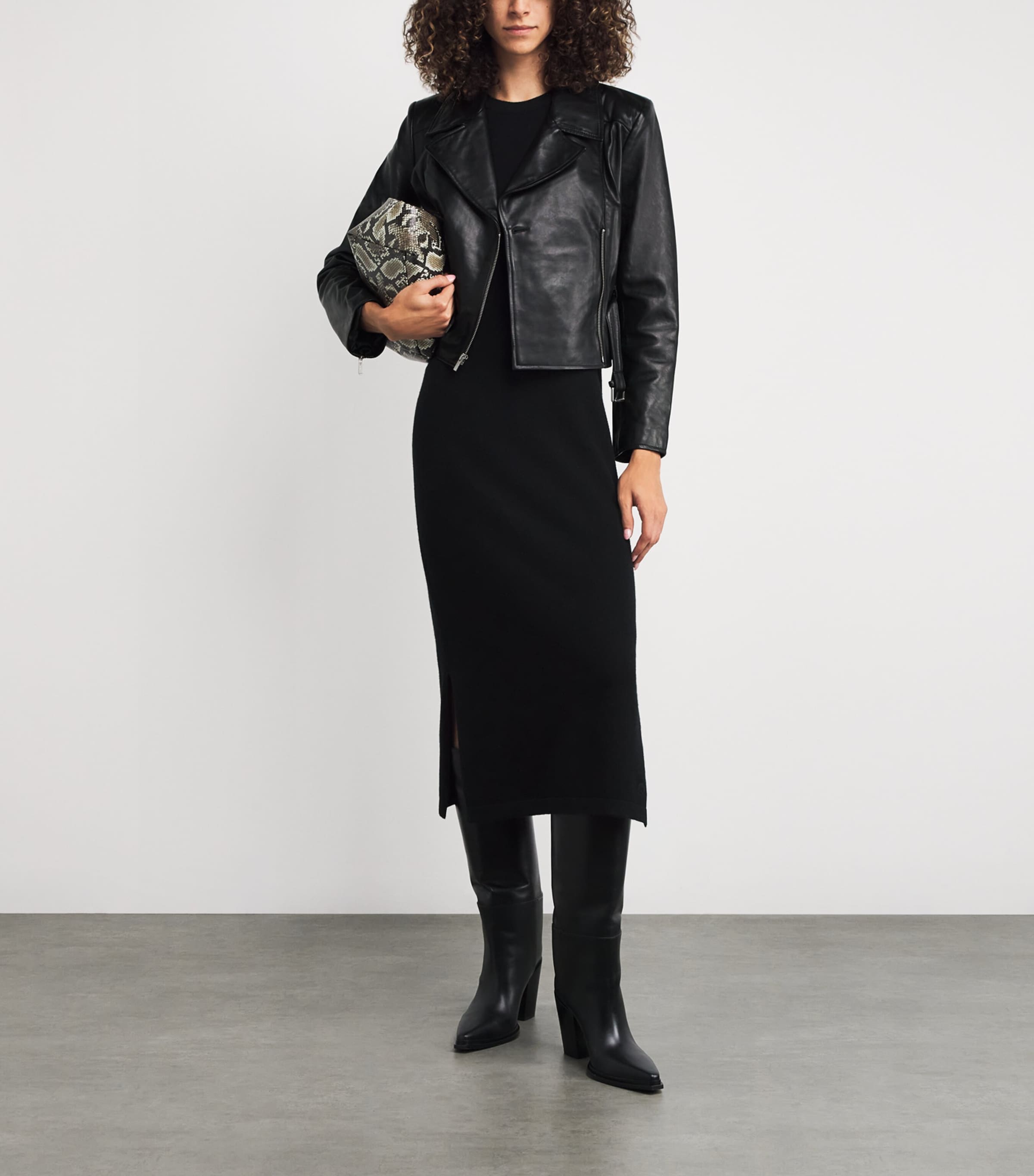 Foxe Lamb Leather Jacket BLACK Image 2