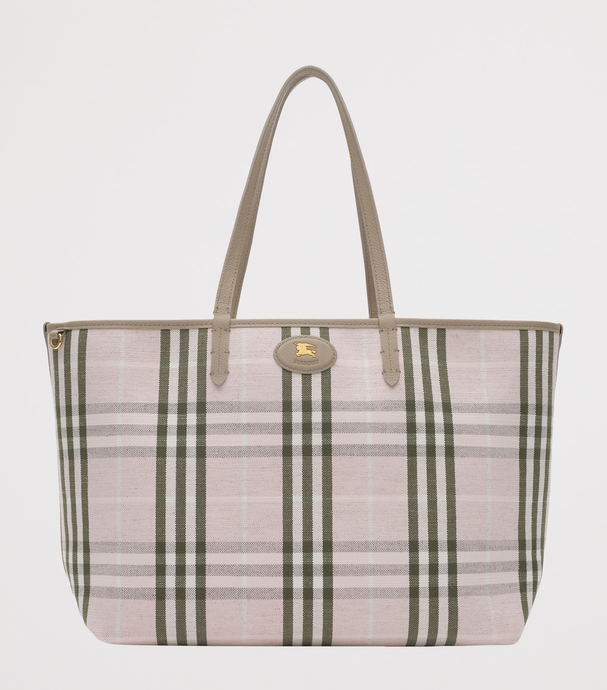 Burberry Womens Medium Leather Reversible Bloomsbury Tote​ Mushroom/mallow Pink Image 5