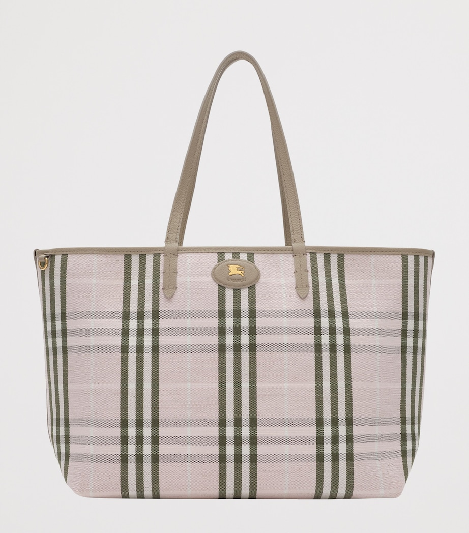 Burberry Womens Medium Leather Reversible Bloomsbury Tote Mushroom/mallow Pink Image 5