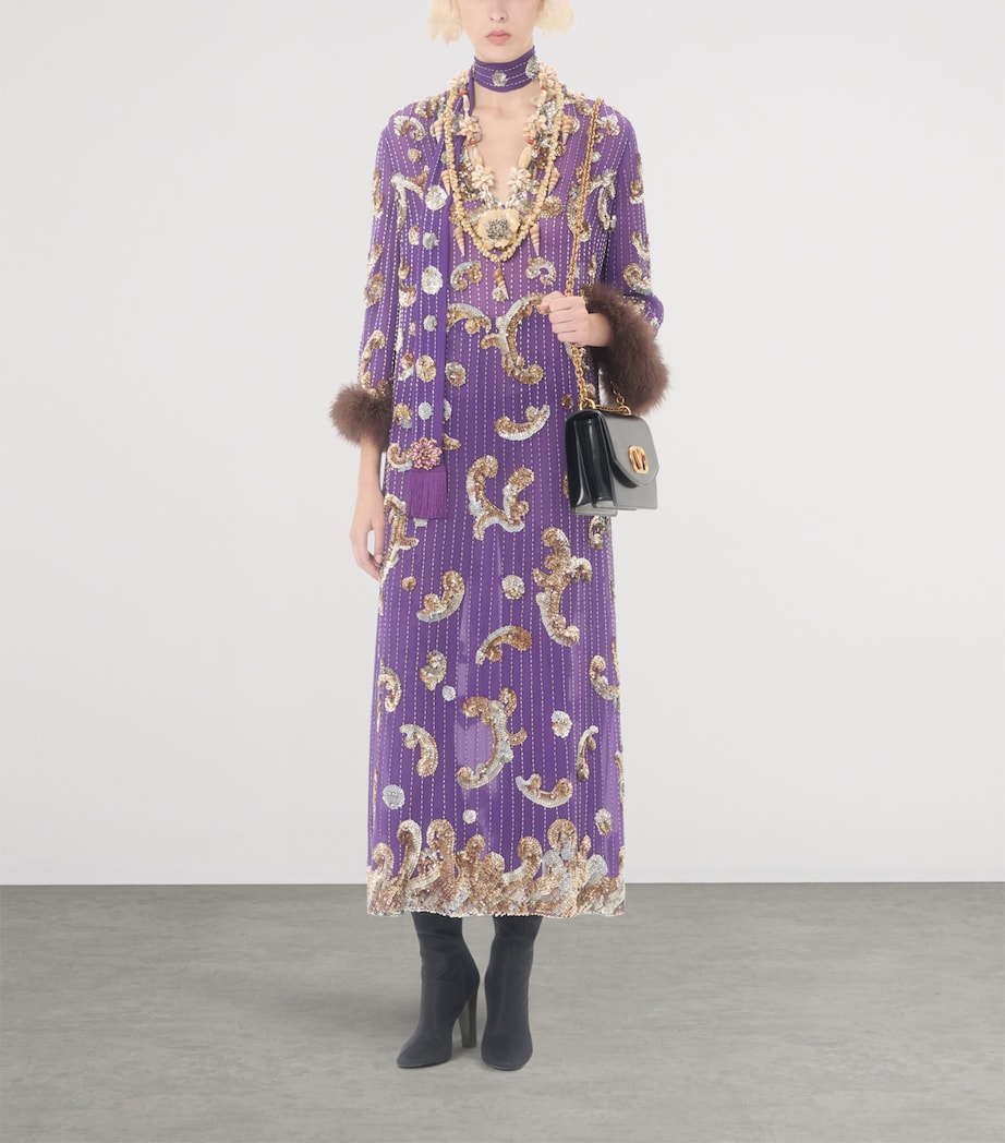 Silk Embellished Dress DDE Image 5