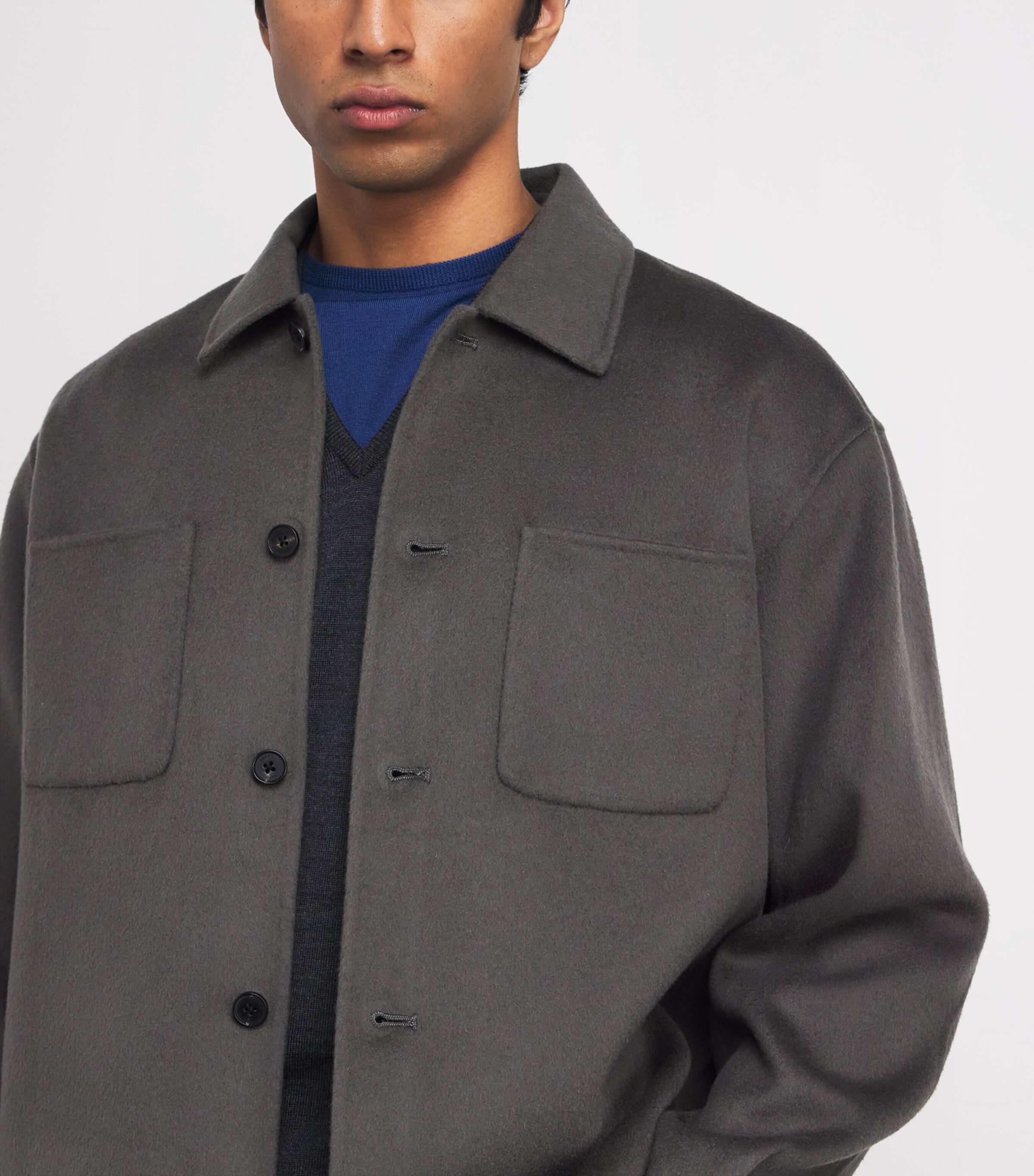 Wool Overshirt GREY Image 6