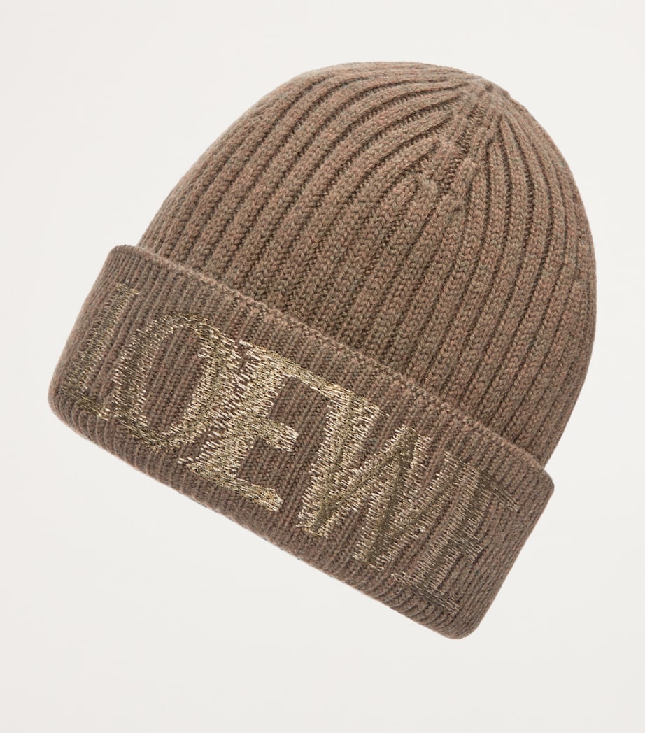 Wool-Blend Beanie LIGHT BROWN Image 3