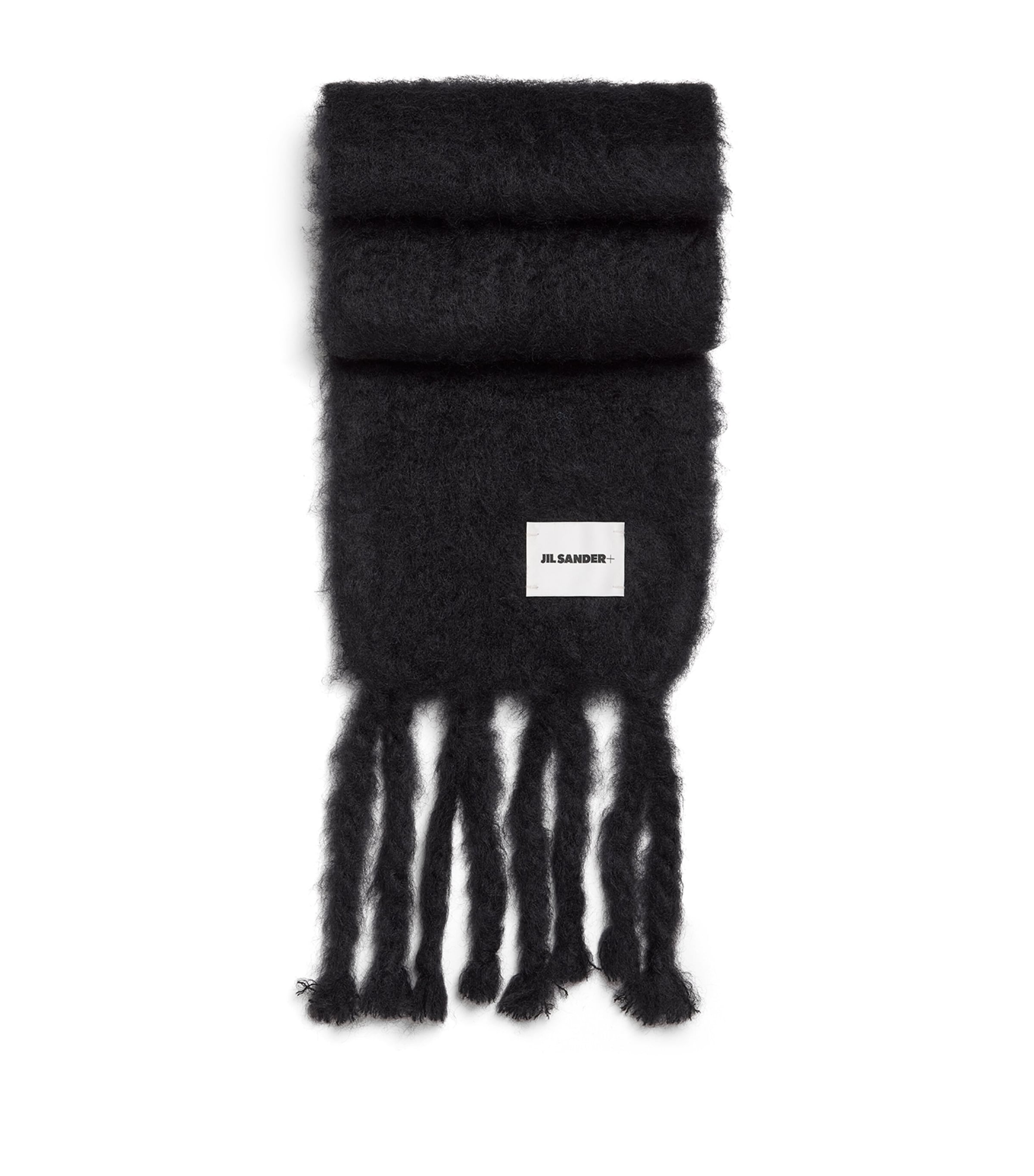 Jil Sander Mohair-blend Scarf In Black