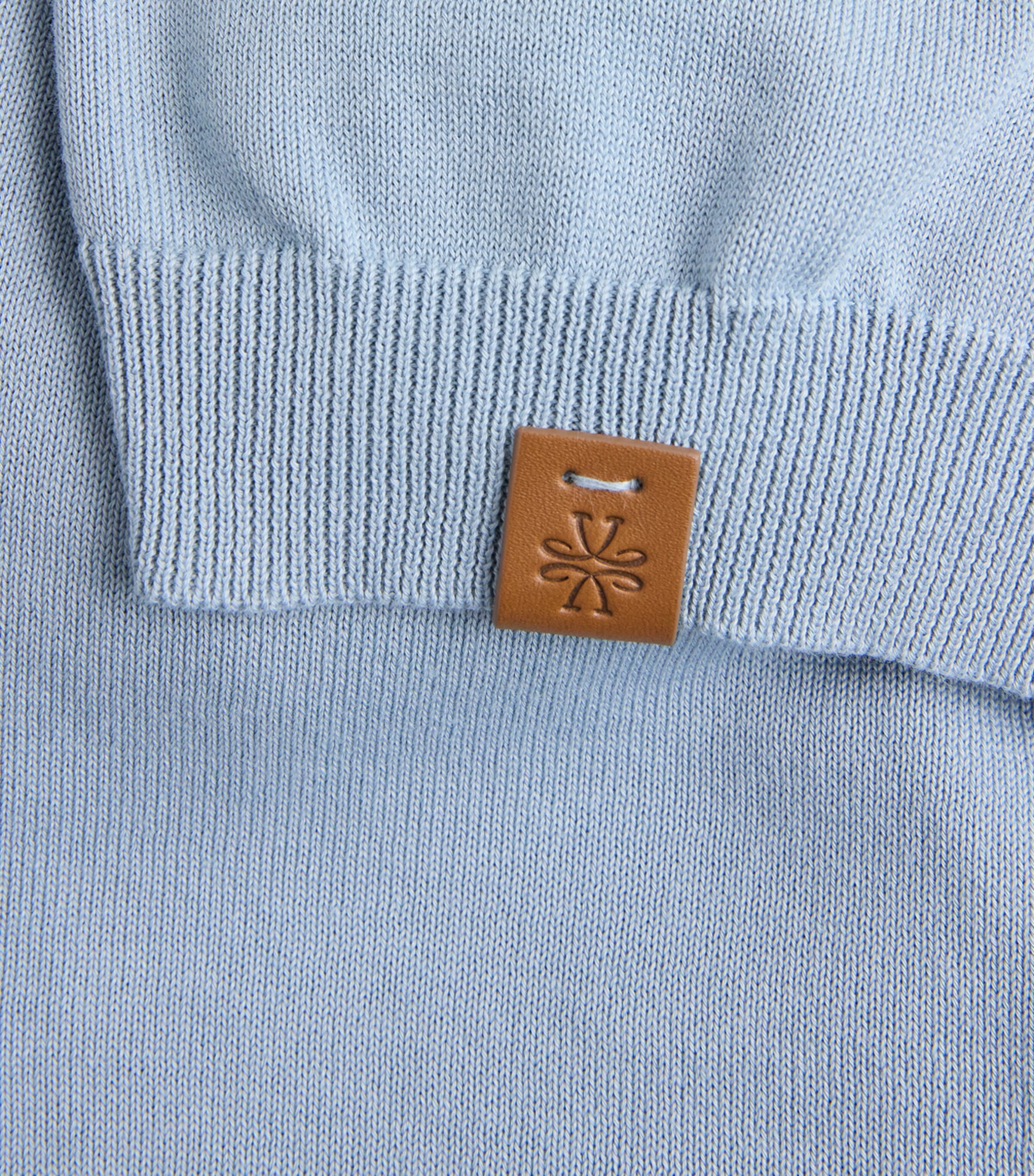JACOB COHËN Mens Brushed Cotton Polo Shirt Azure Image 6