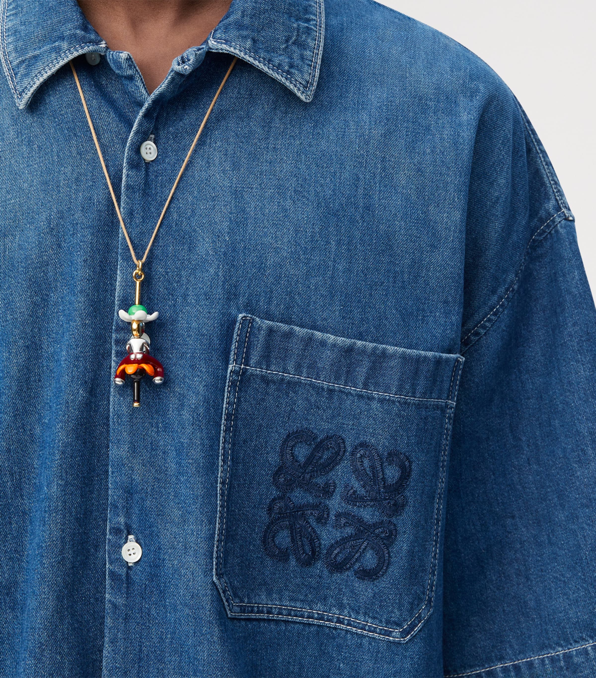 LOEWE x Paula's Ibiza Denim Short Sleeve Shirt | Harrods SA LOEWE x Paula's Ibiza Denim Short Sleeve Shirt | Harrods SA