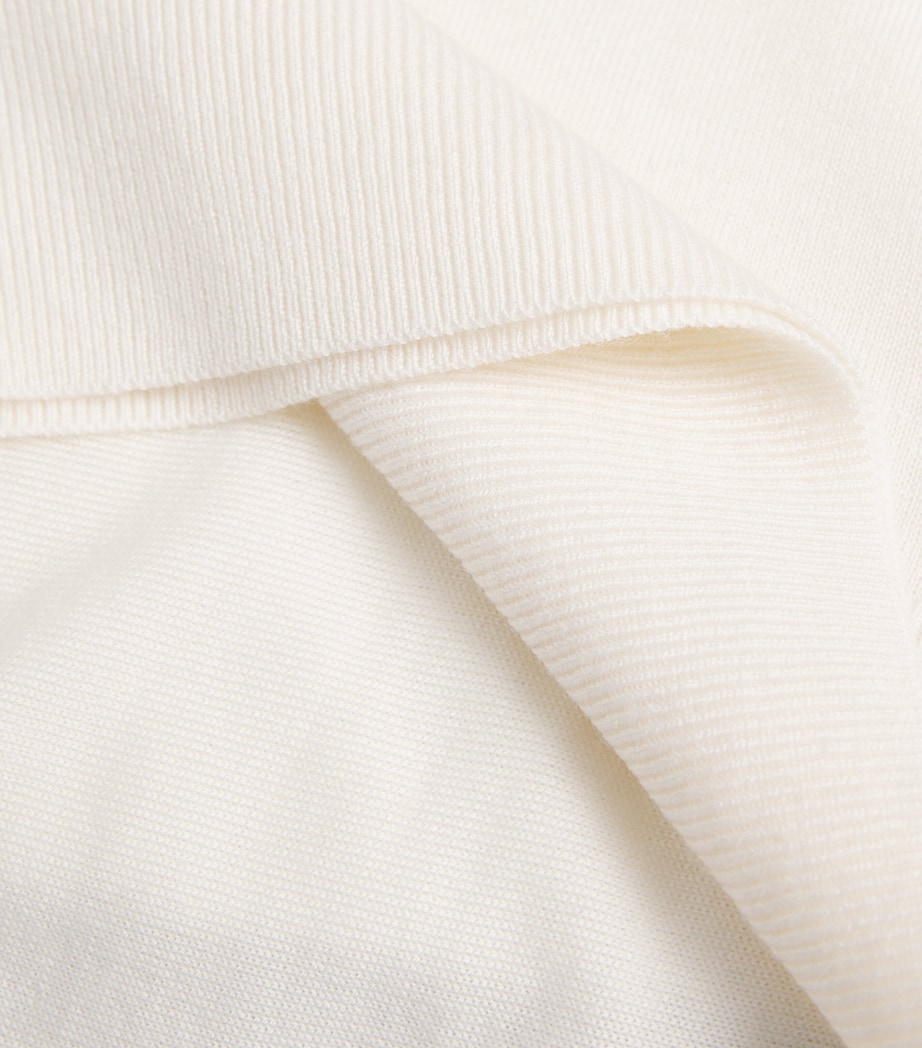 Wool Short-Sleeve Sweater NEW IVORY Image 5