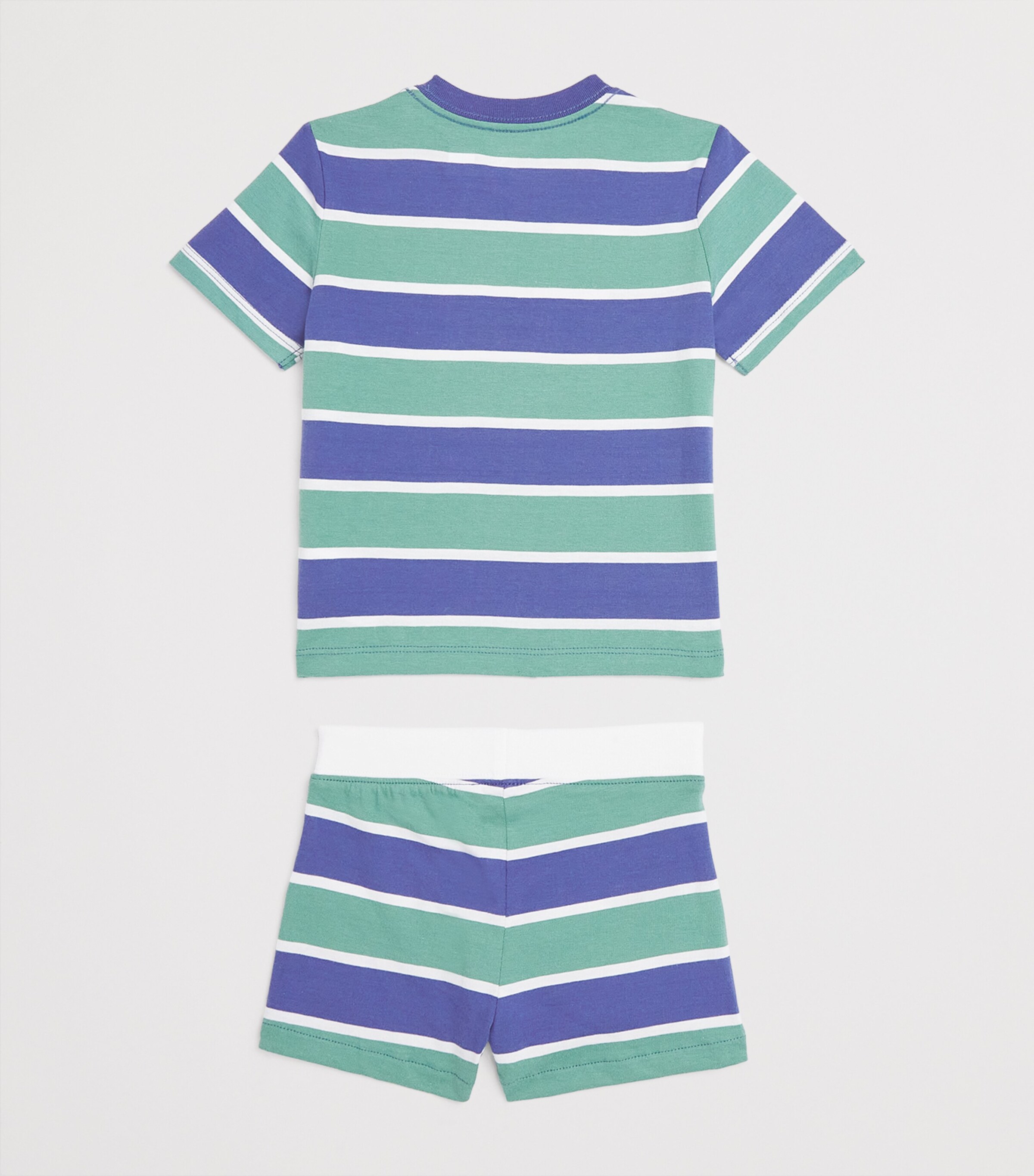 Ralph Lauren Kids Cotton T-Shirt and Shorts Set (3-24 Months) Clsic Blue Mult Bear Image 2