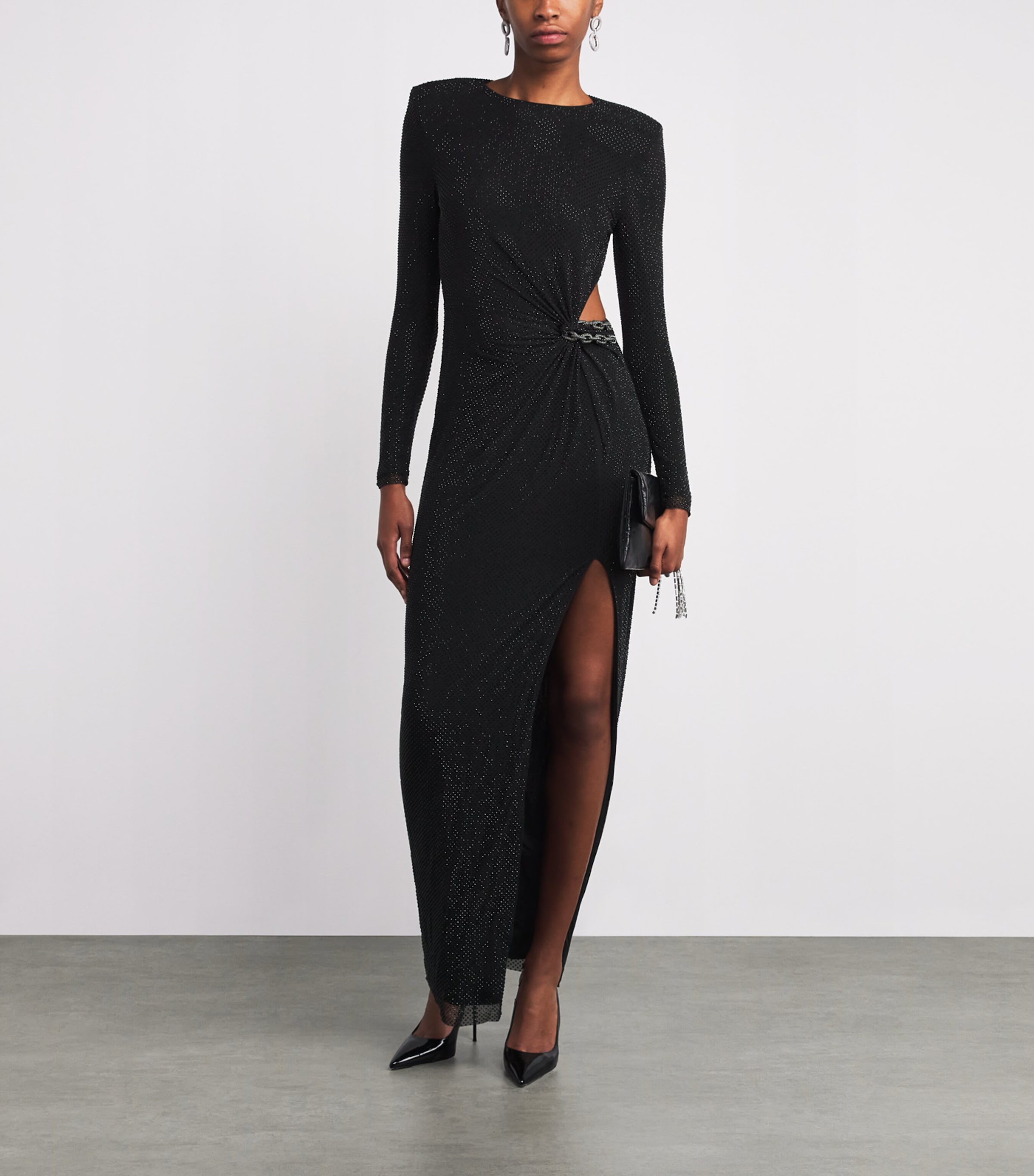 Embellished Cut-Out Maxi Dress BLACK Image 2
