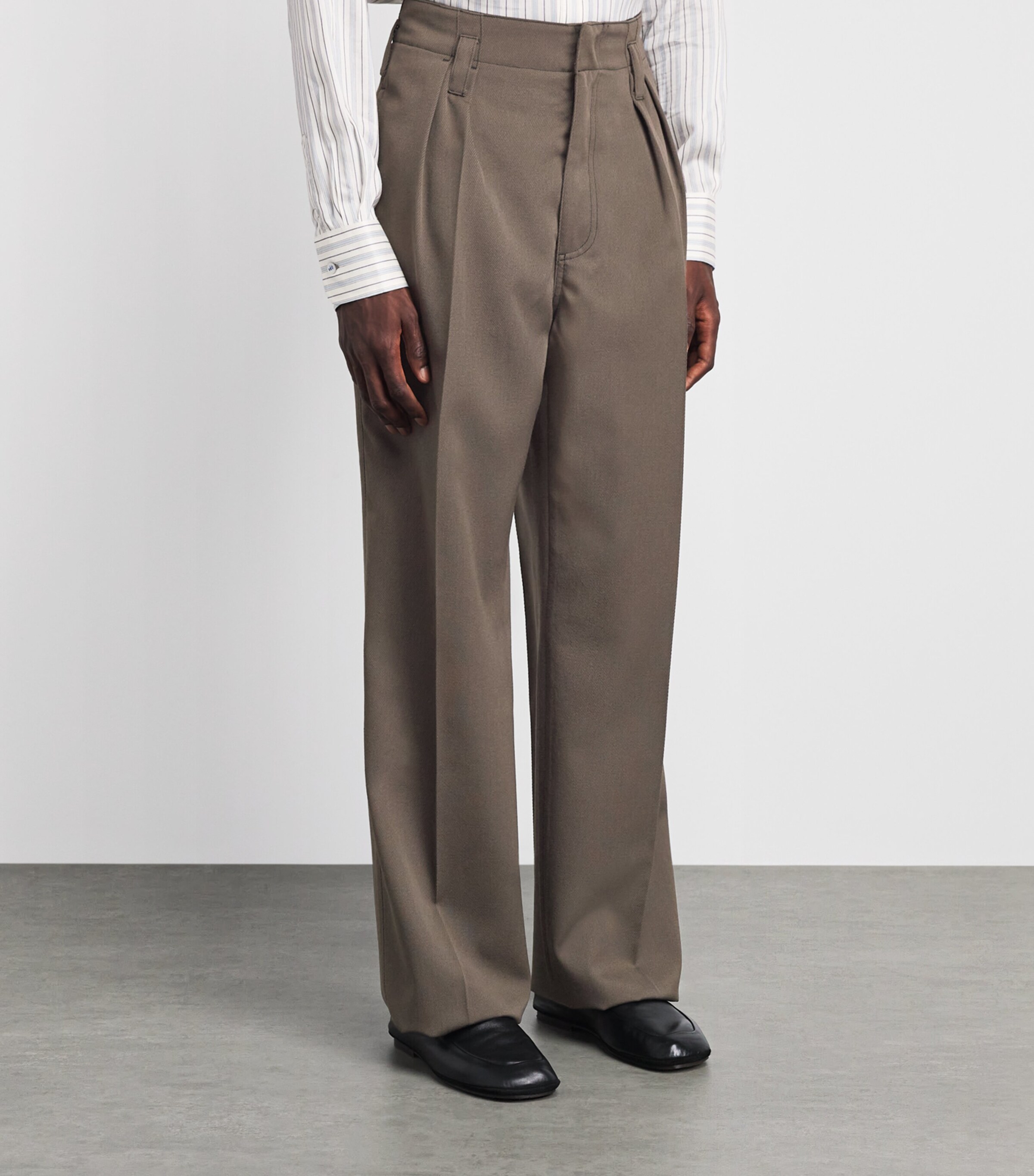 Paul Smith Mens Wool Pleated Trousers Image 4
